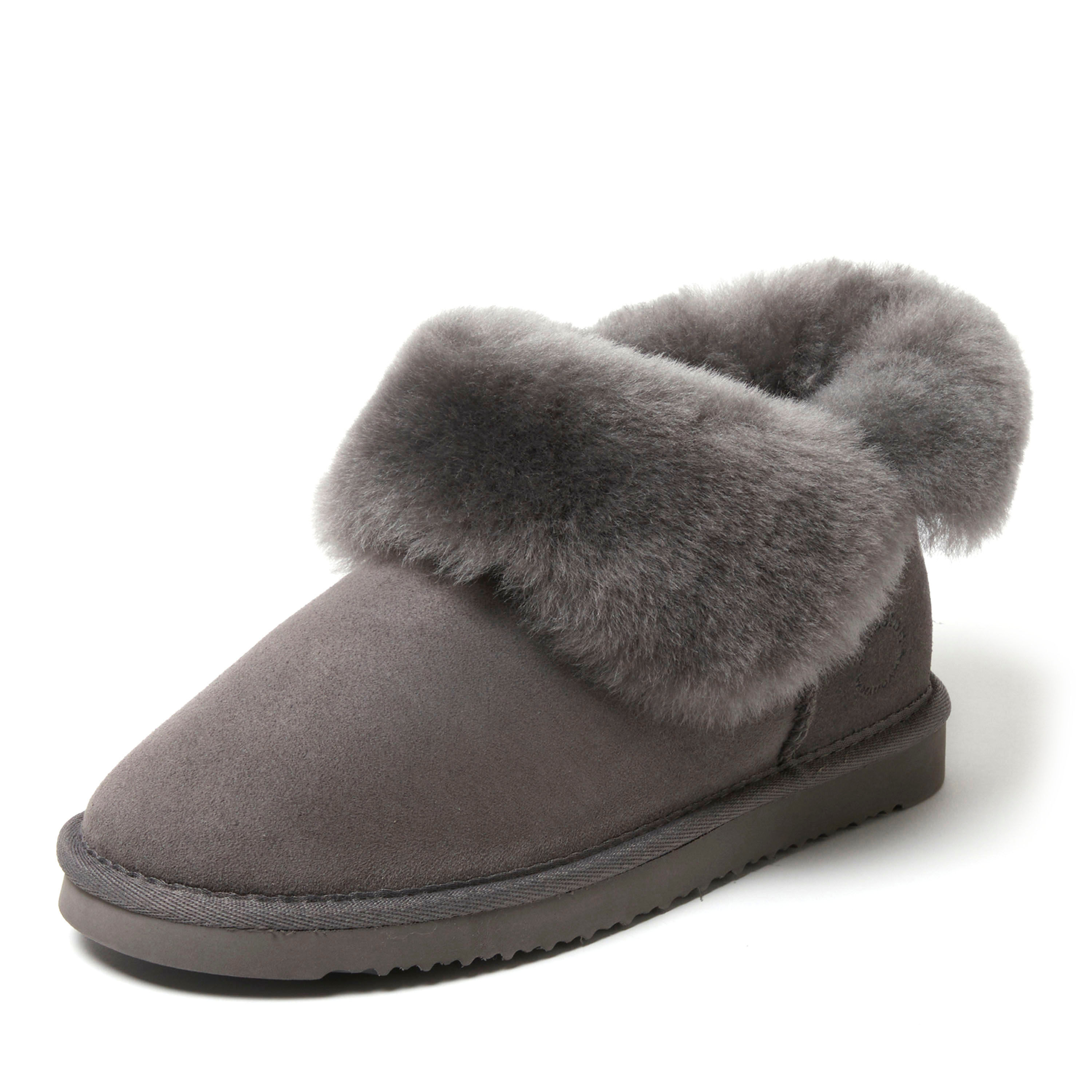 Women's Fireside by Dearfoams Perth Genuine Shearling Foldover Boot Slipper