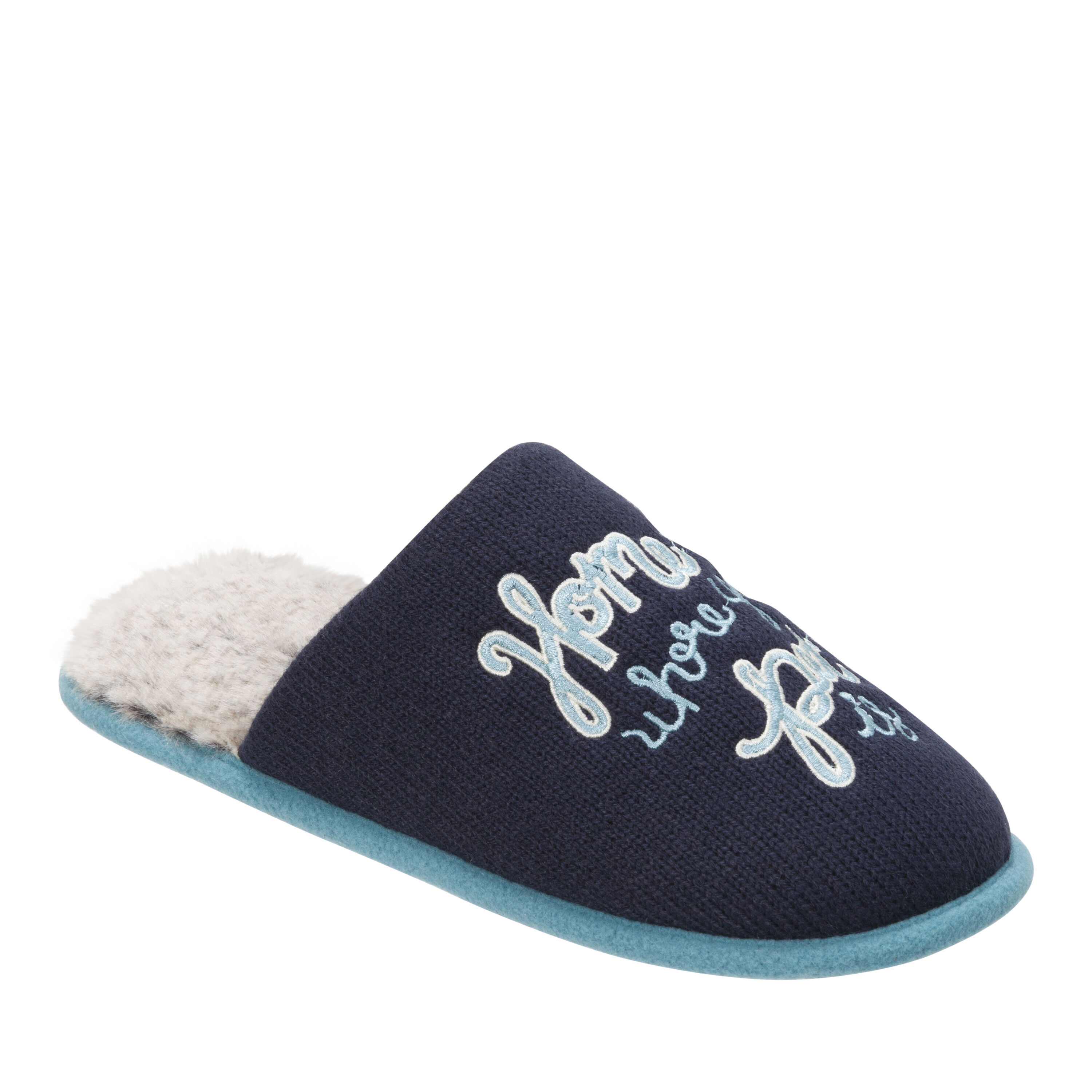 Women's Novelty Scuff Slipper with Eye Mask