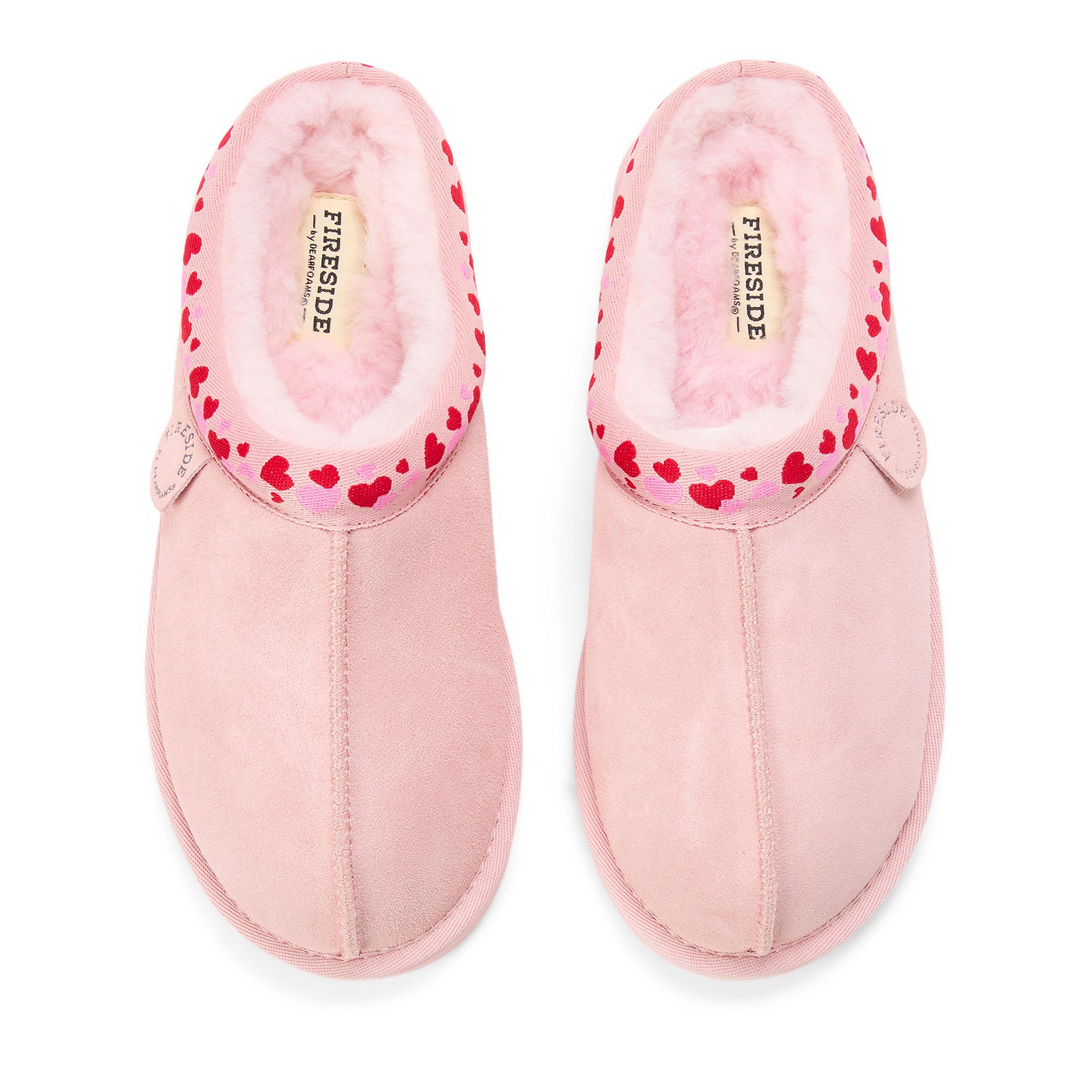 Women's Fireside by Dearfoams Greta Genuine Shearling Clog With Taping