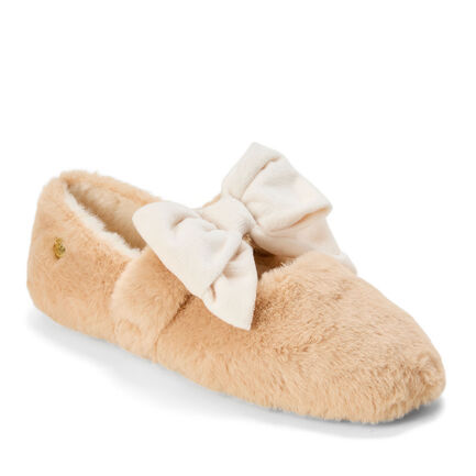 Dearfoams Women's Pennie Maryjane With Bow Slippers