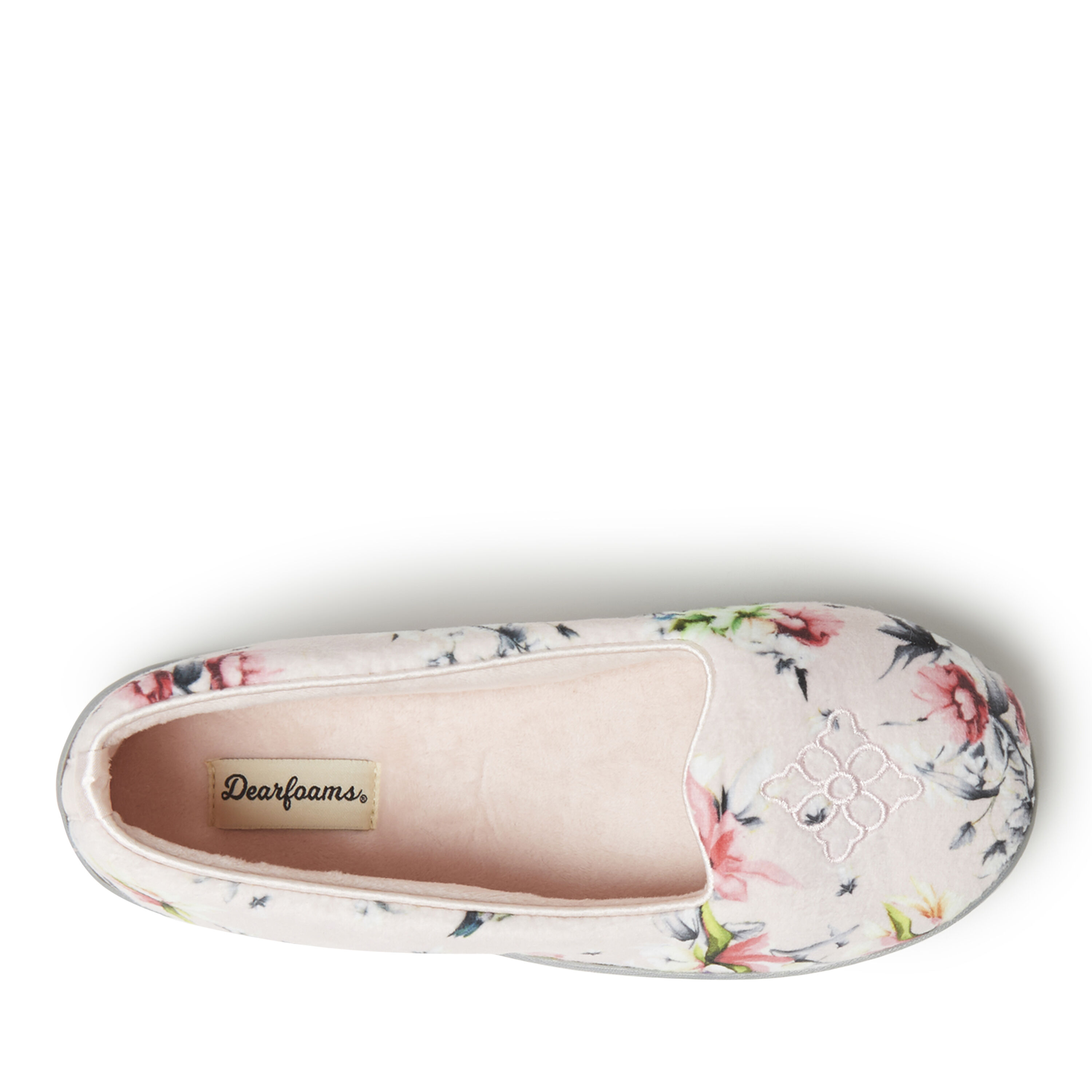 Dearfoams women's rebecca microfiber velour closed back slipper clearance