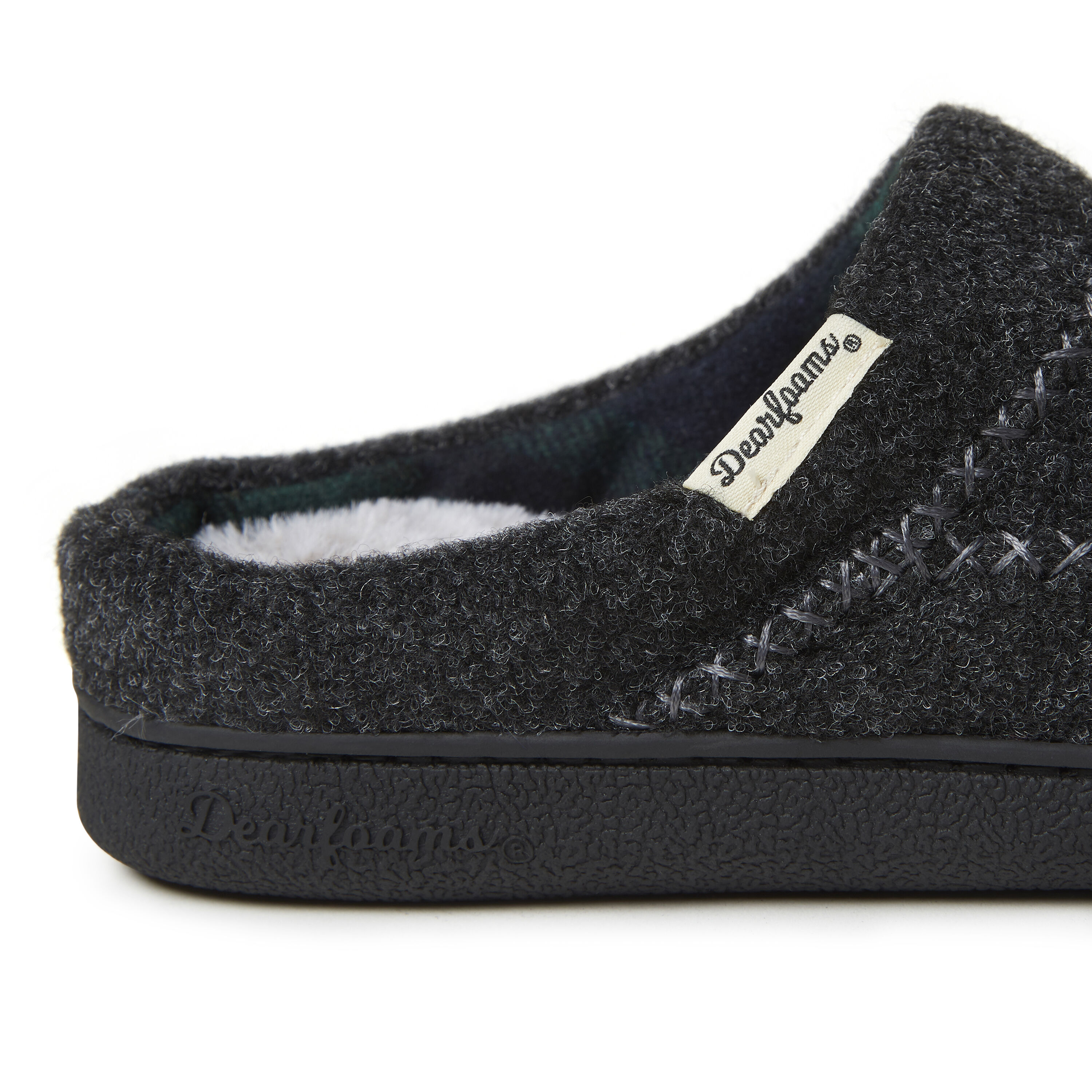 Women's Felted Wool X-Stitch Clog Slipper