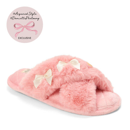 Women's Jessica Furry Crossband Slide Slipper Women's Jessica Furry Crossband Slide Slipper