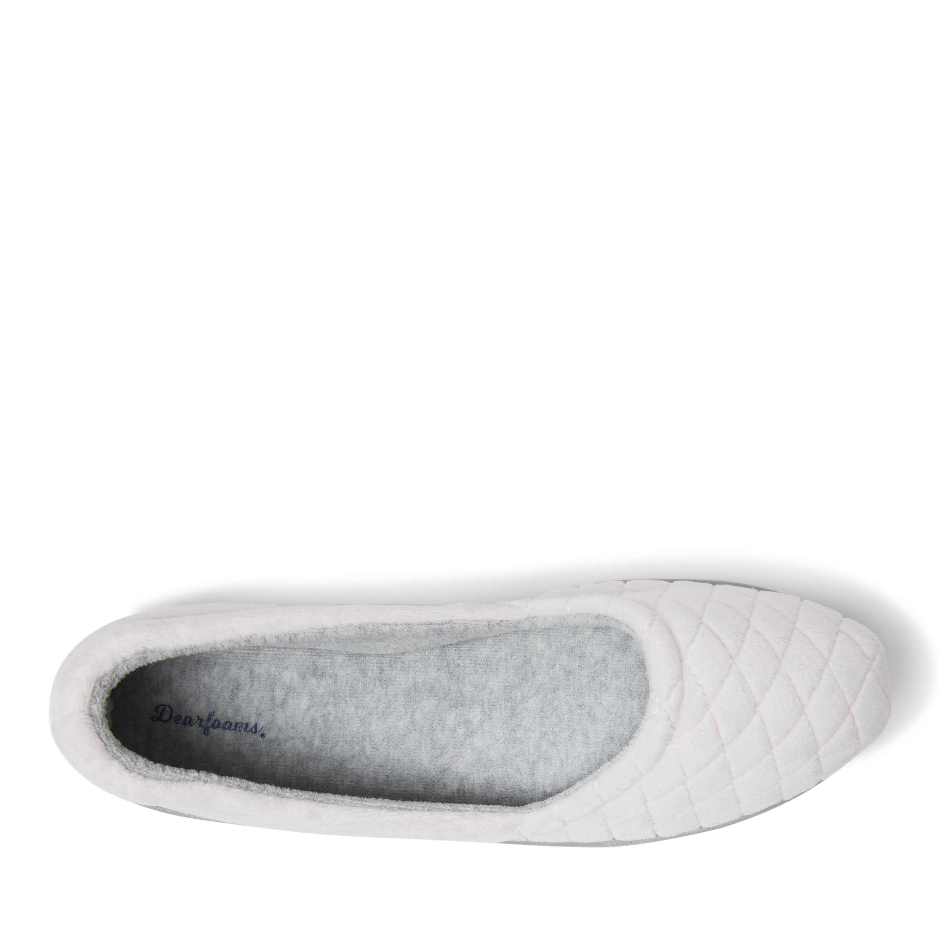 Dearfoams velour 2025 ballerina slippers