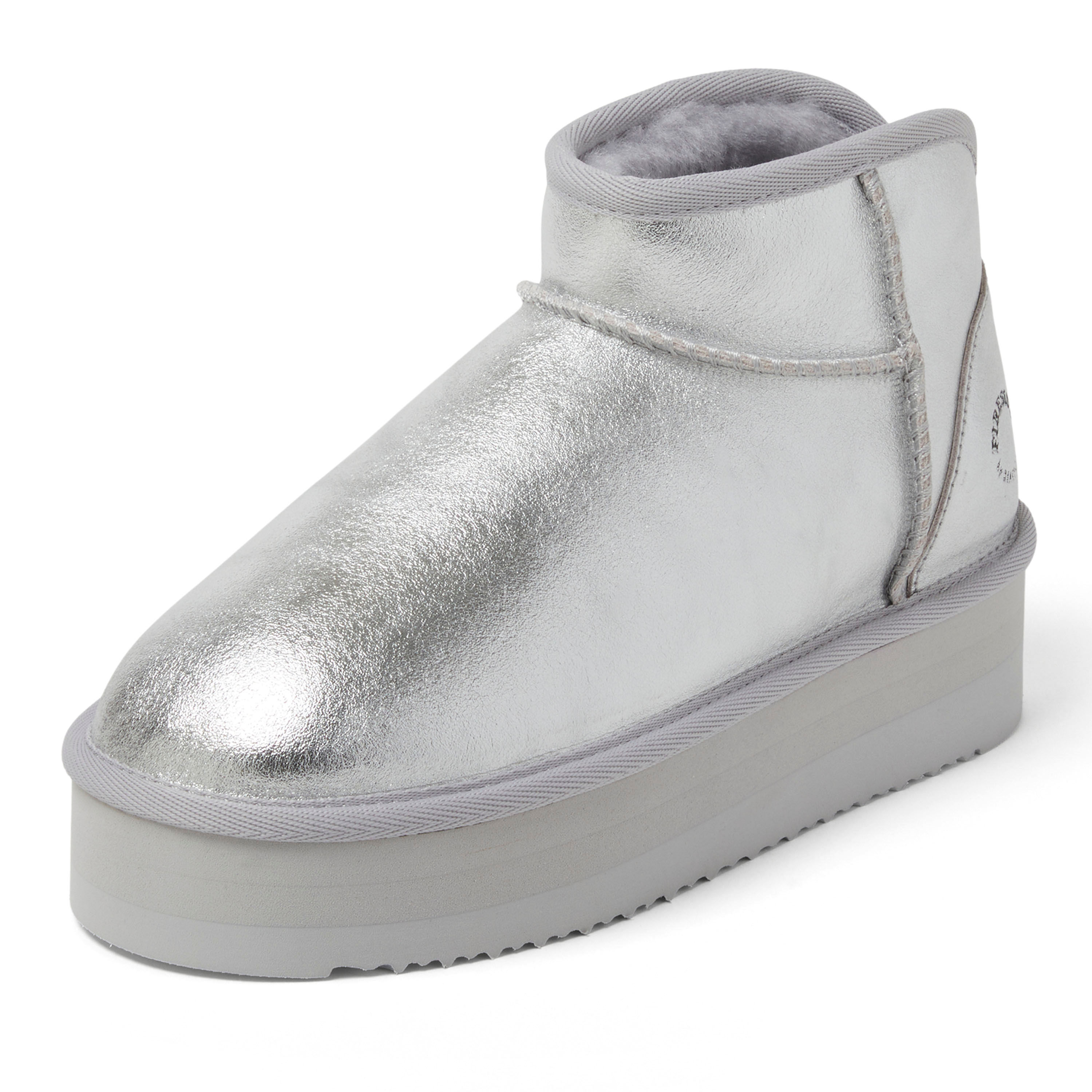 Women's Fireside by Dearfoams Kingston Genuine Shearling Platform Bootie