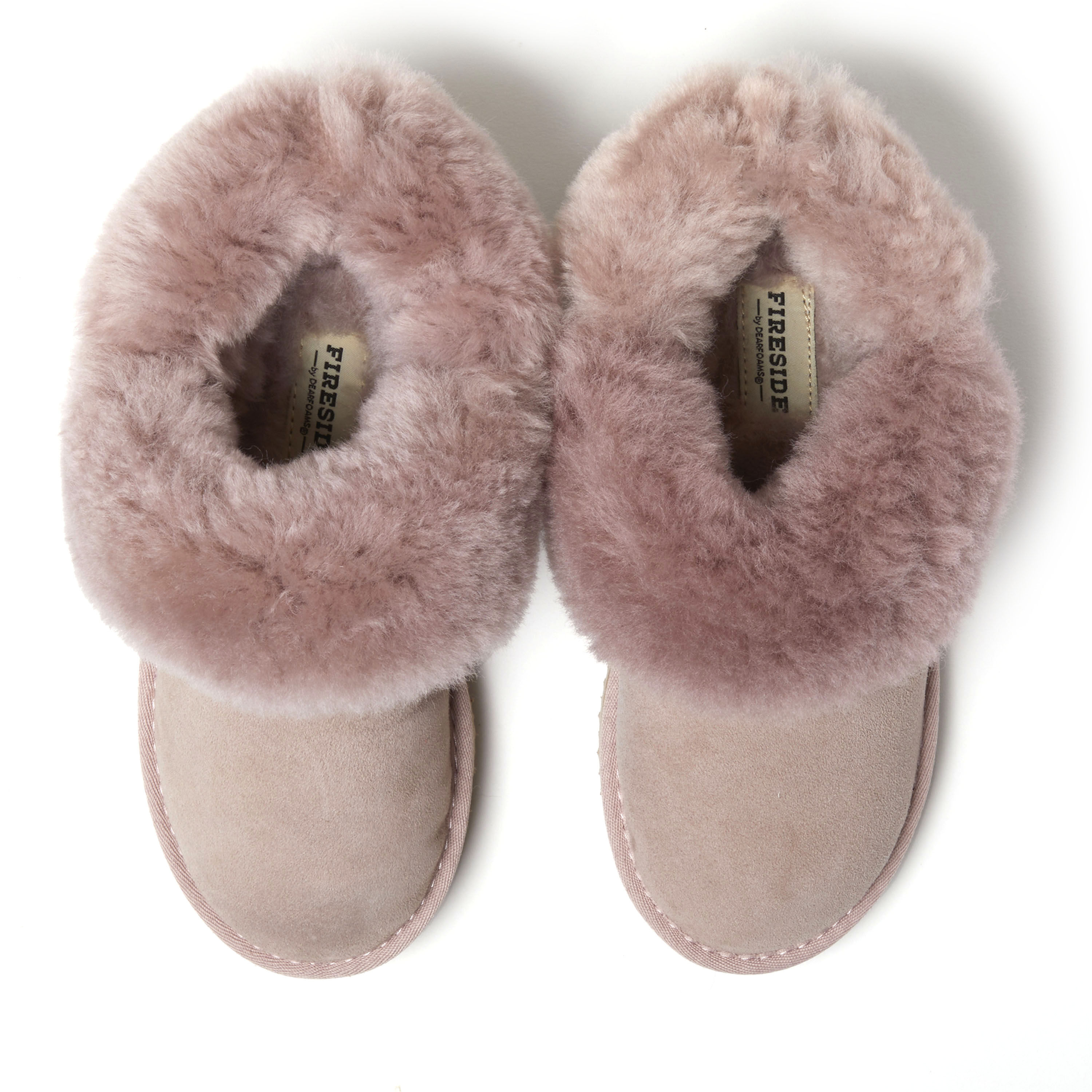 Women's Fireside by Dearfoams Perth Genuine Shearling Foldover Boot Slipper