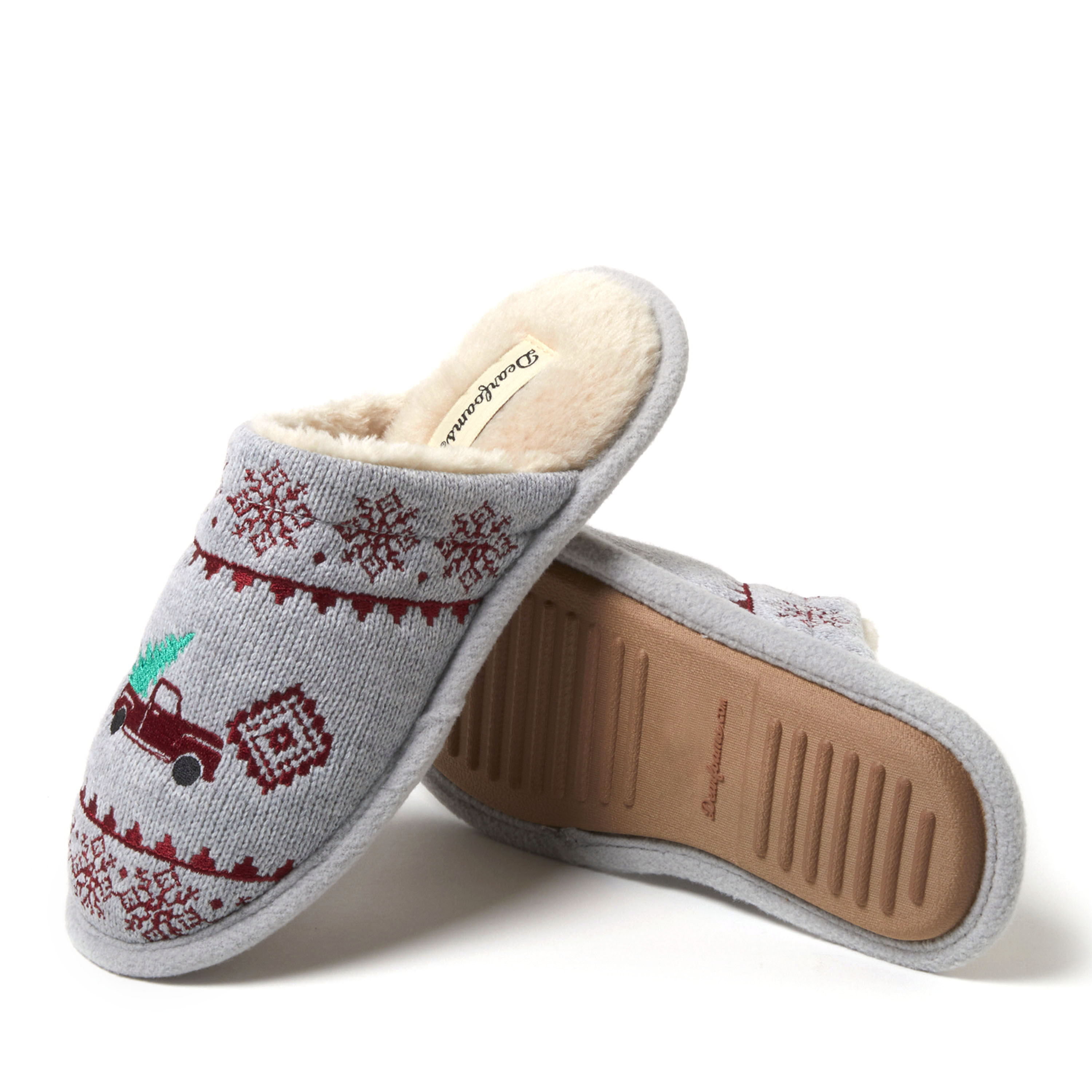 Women's Novelty Knit Scuff With Eyemask