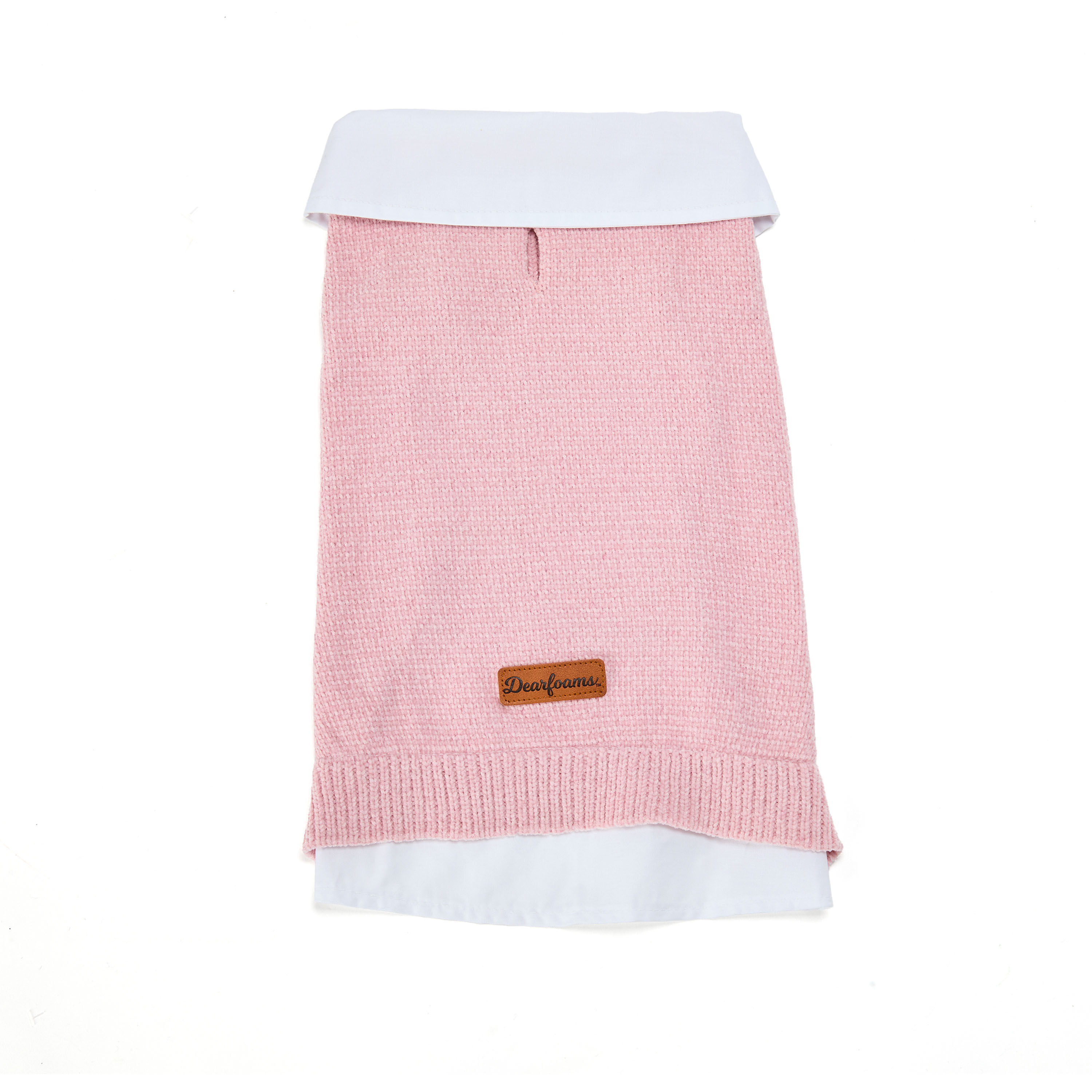 Pink Chenille and Chambray Dog Jacket