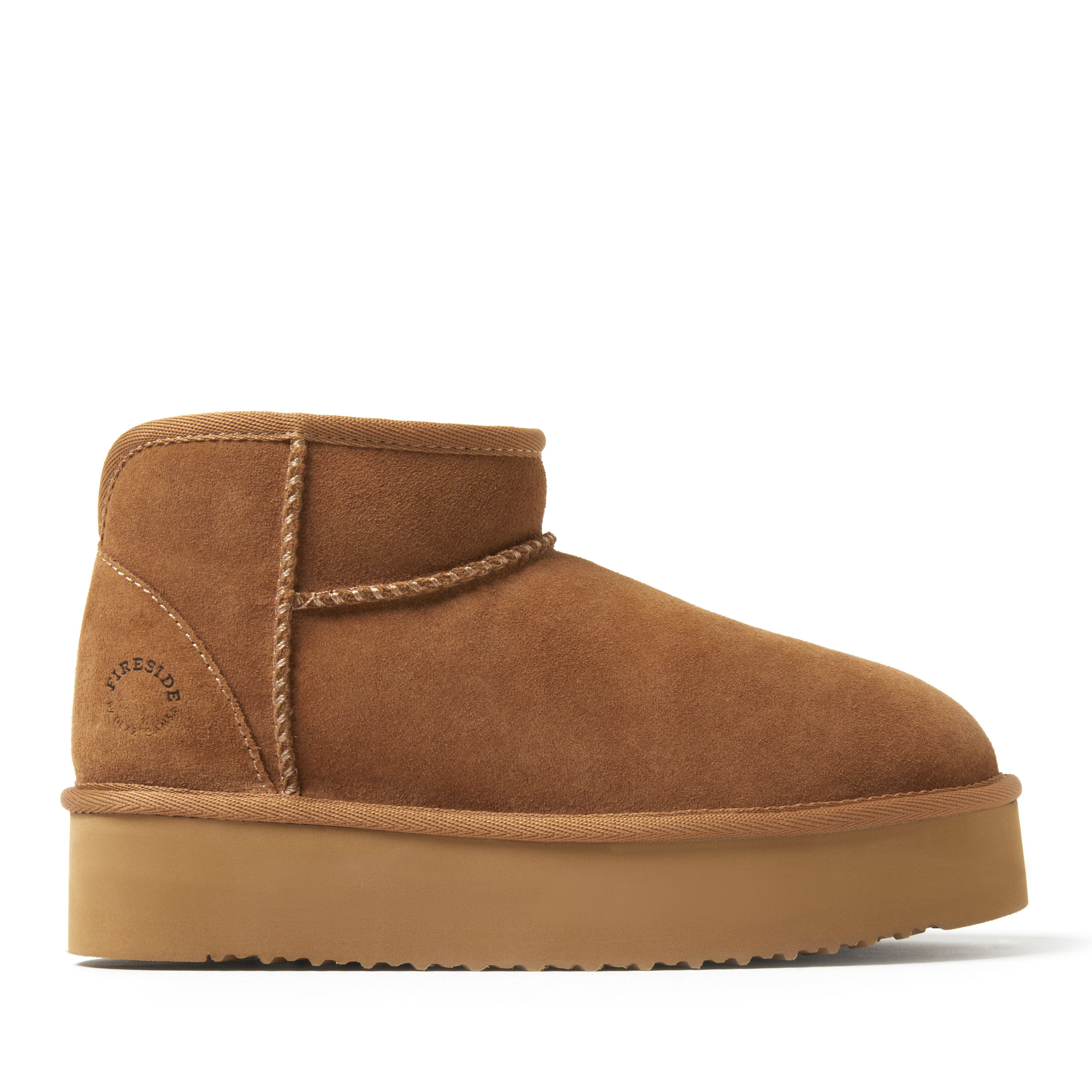 Women's Fireside by Dearfoams Kingston Genuine Shearling Platform Bootie