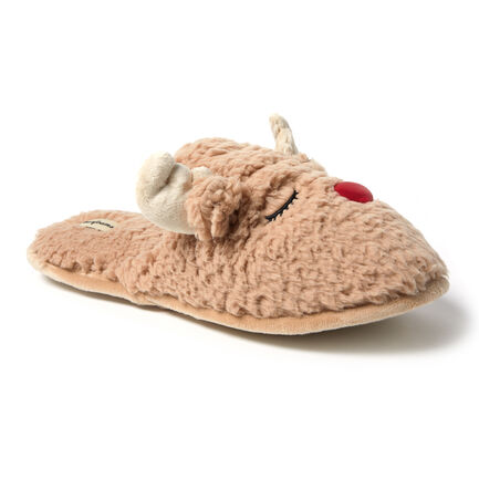 Men's Reindeer Scuff Slippers