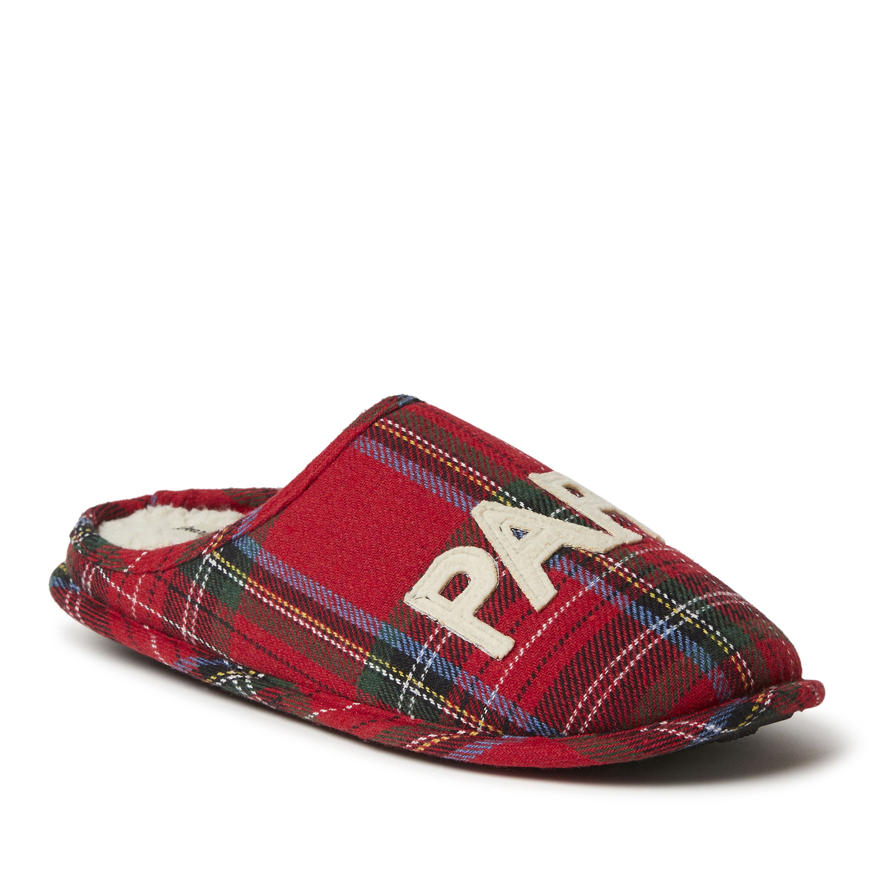 Men s Papa Bear Plaid Clog Slipper