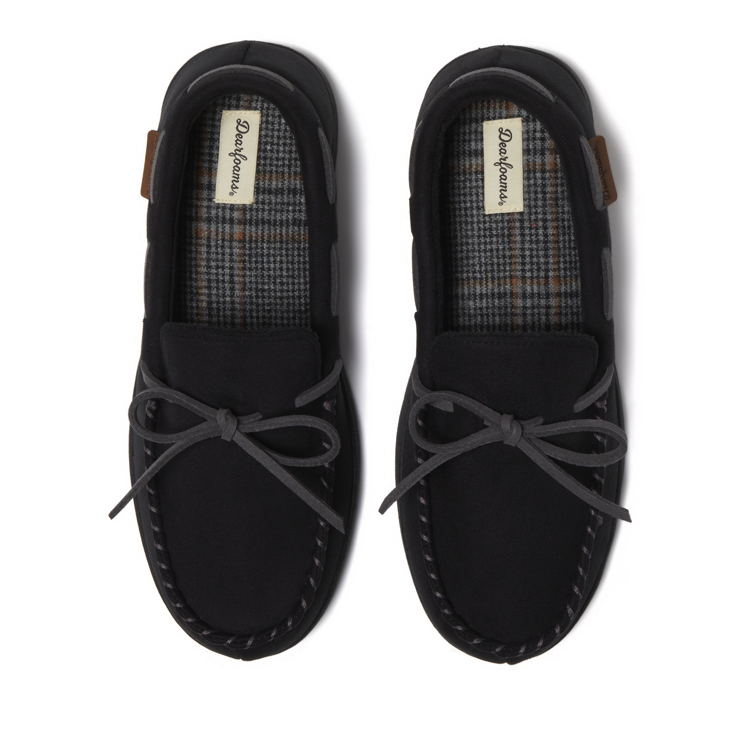 Men's Toby Microsuede Moccasin with Tie and Whipstitch