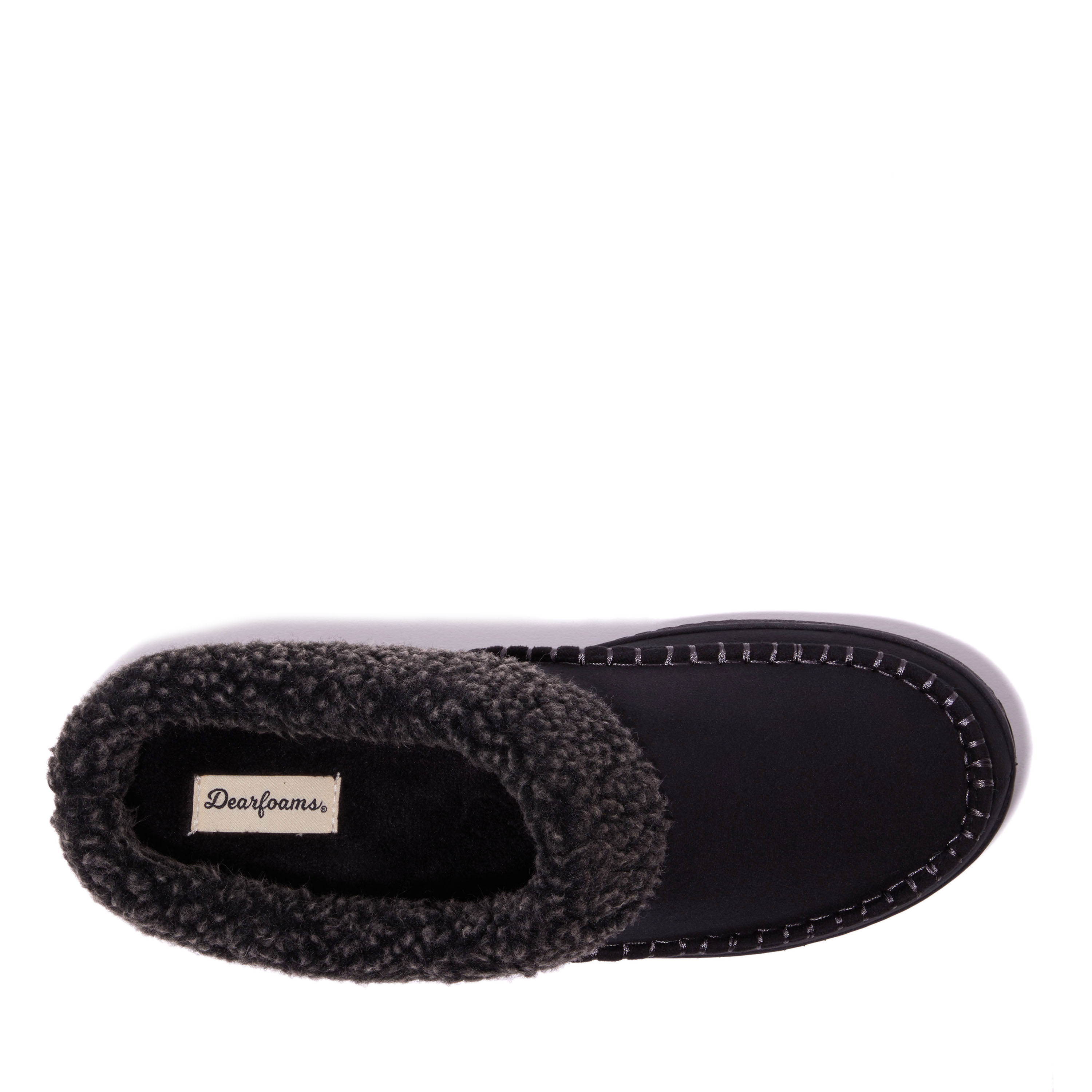 Dearfoams men's memory foam slippers clearance