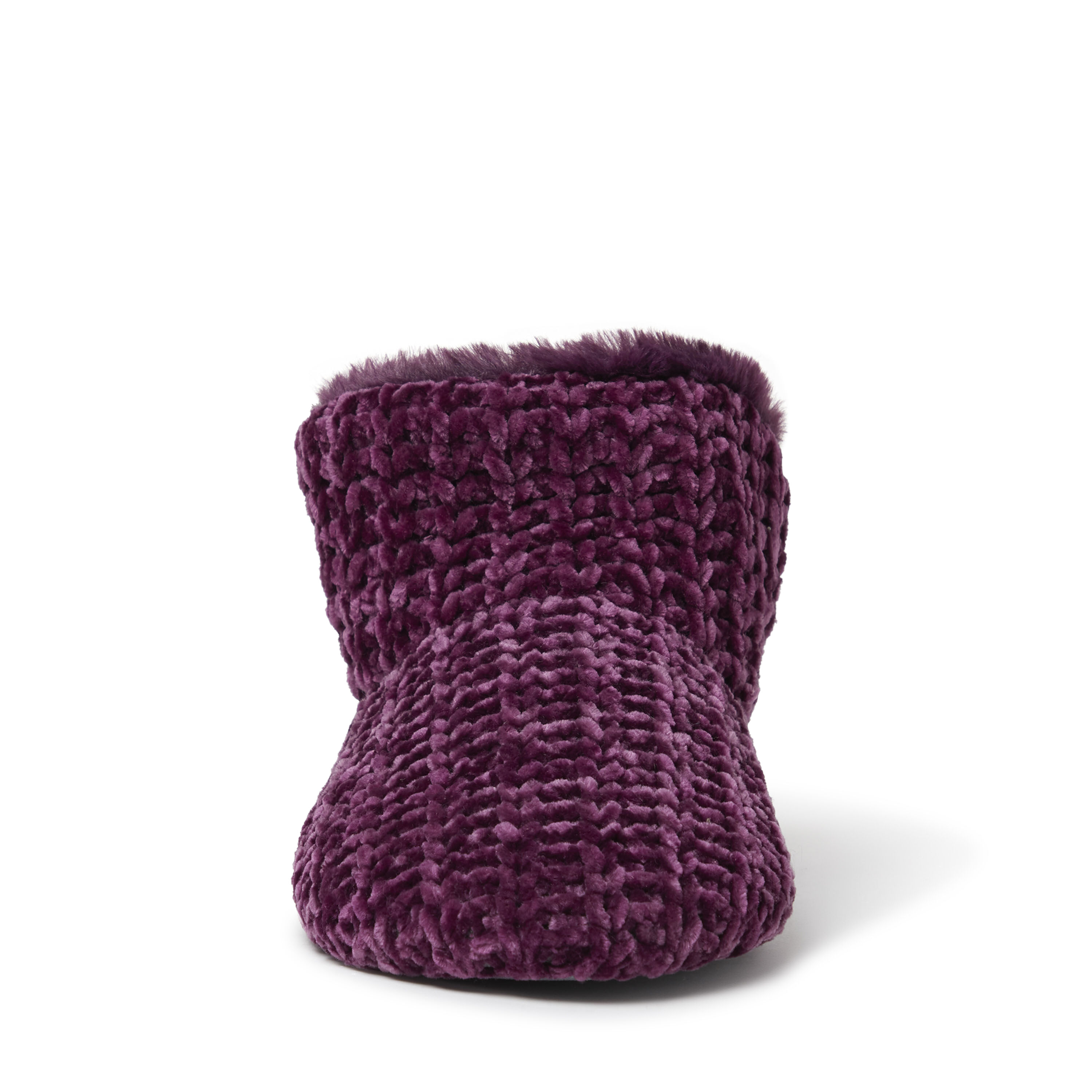 Women's dearfoams chenille outlet knit boot slippers