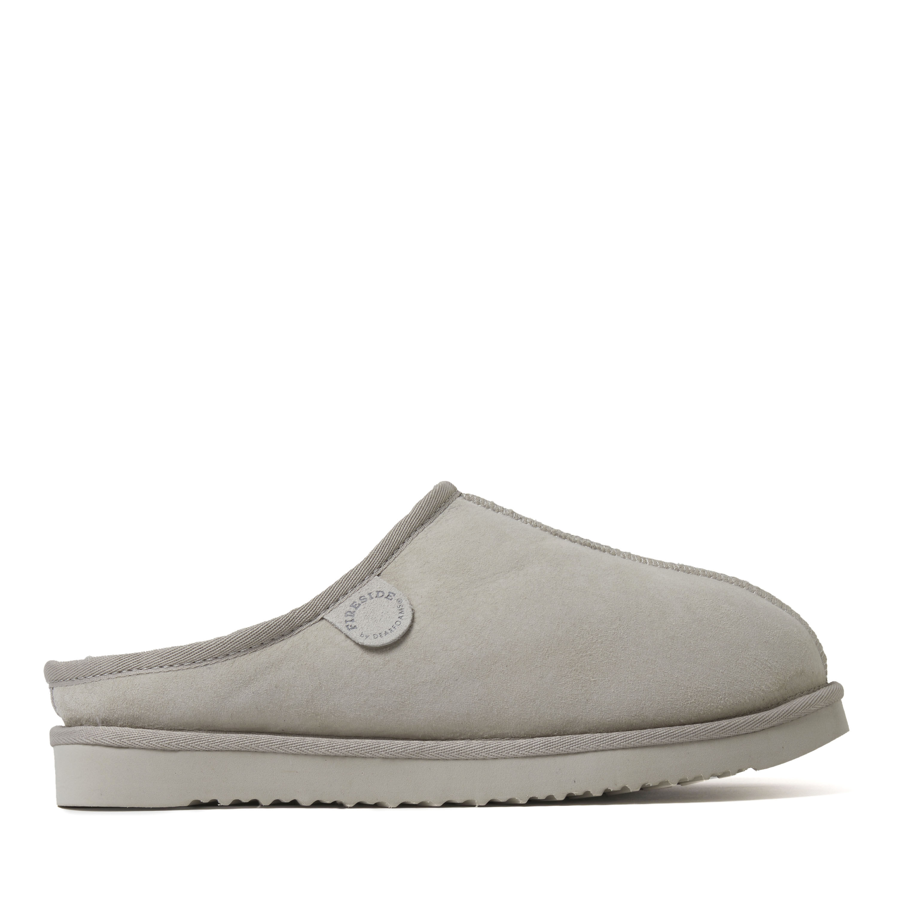 Men's Fireside by Dearfoams Grafton Genuine Shearling Clog Slipper with Woven Accent