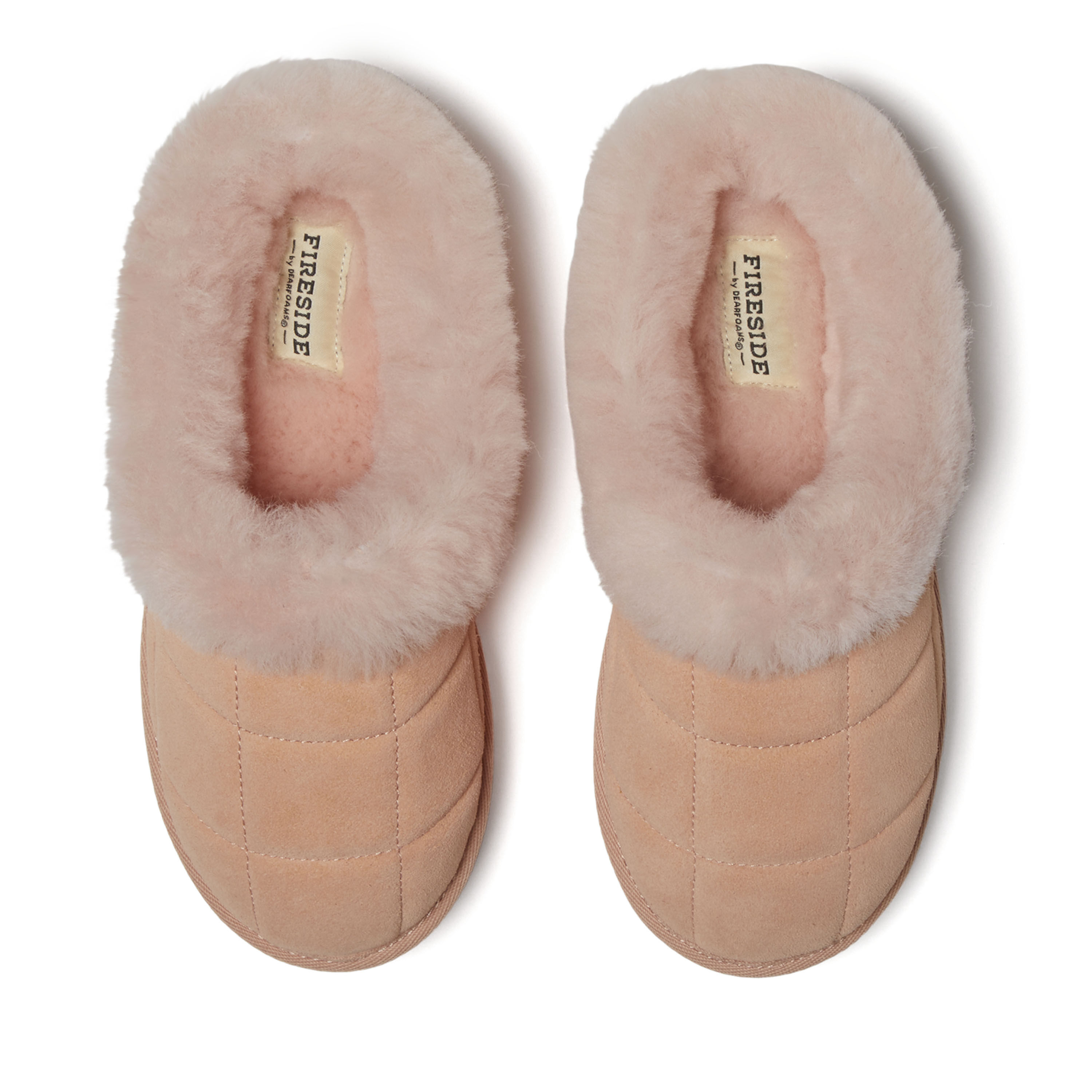 Women's Fireside by Dearfoams Bendigo Genuine Shearling Quilted Platform Clog