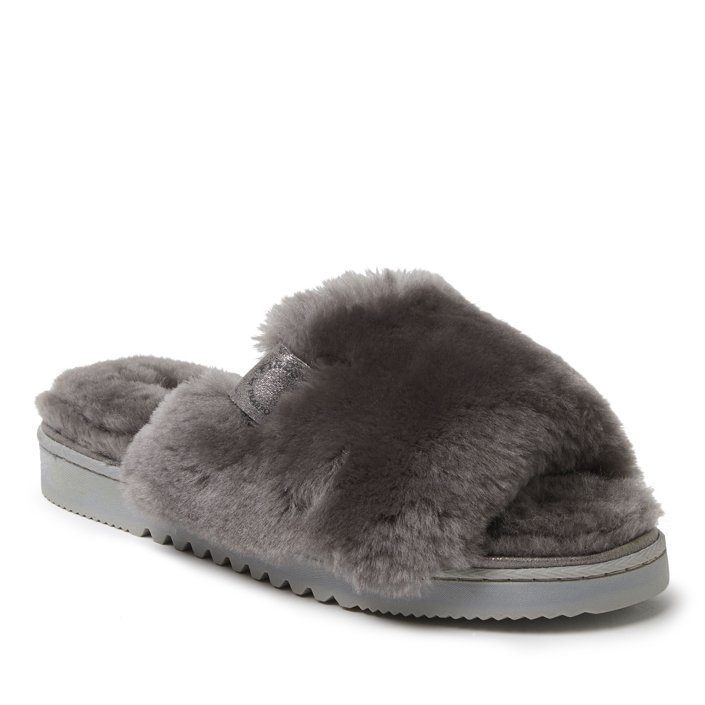 Shearling hot sale slipper slides