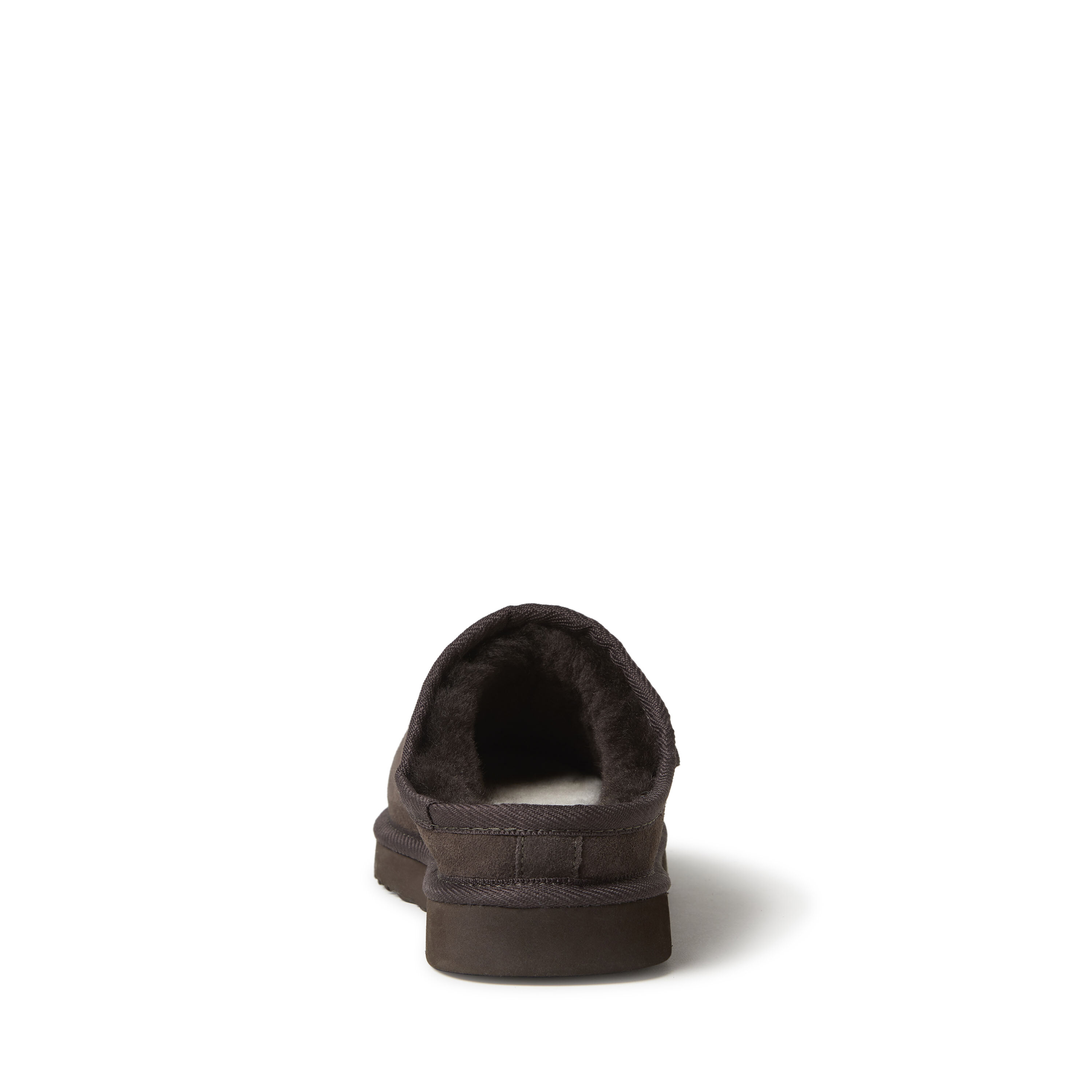 Men's Fireside by Dearfoams Grafton Genuine Shearling Clog Slipper with Woven Accent