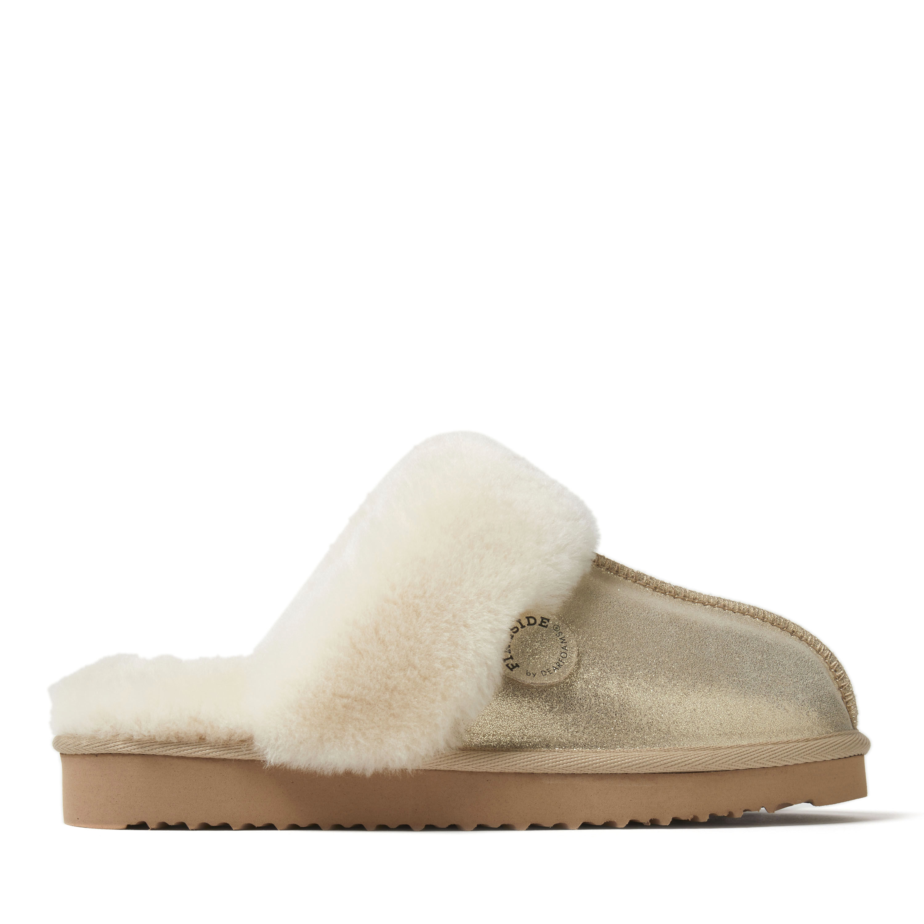 Women s Fireside By Dearfoams Women s Sydney Genuine Shearling Scuff