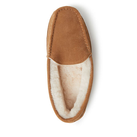 Men's Fireside by Dearfoams Melbourne Genuine Shearling Moccasin