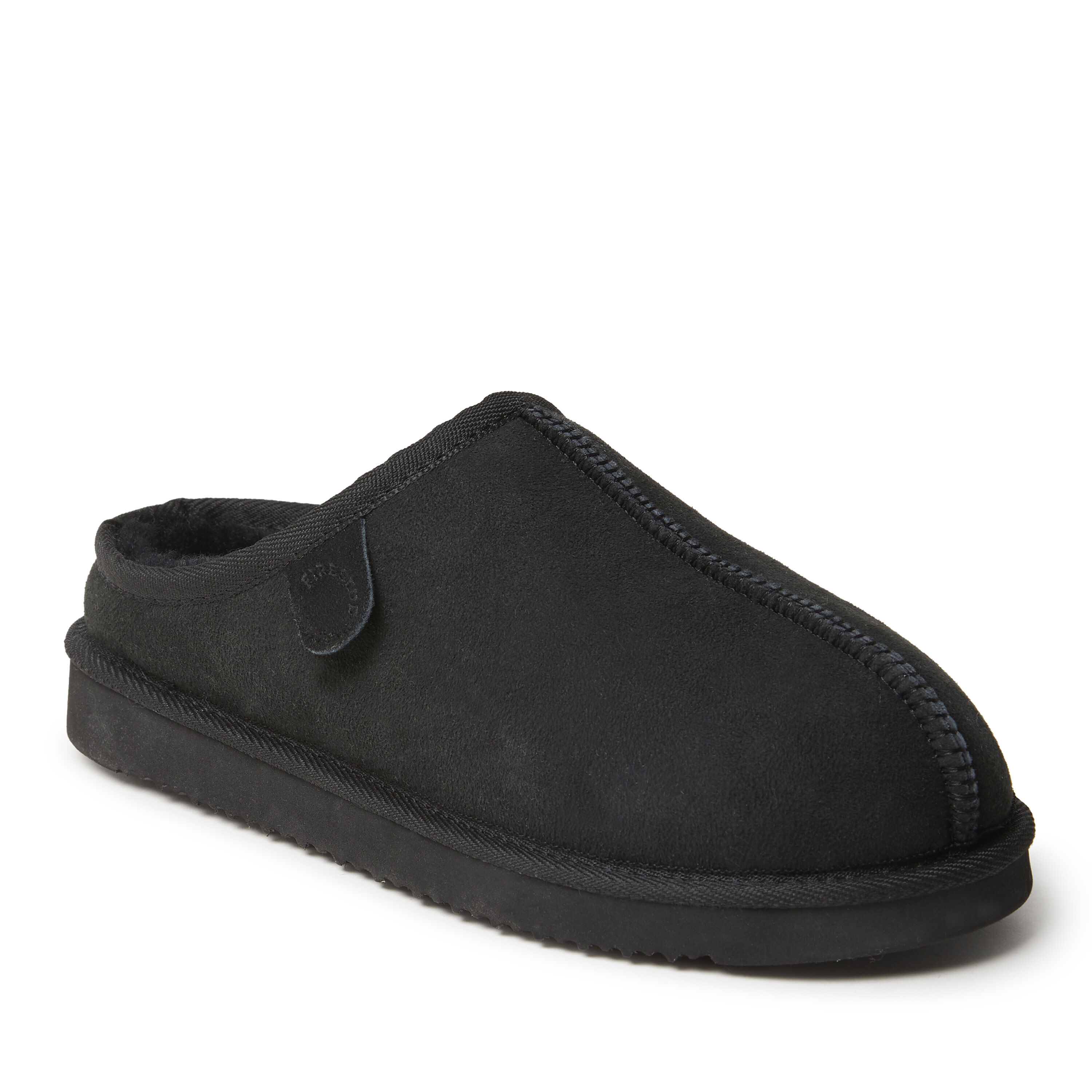 Men's Fireside by Dearfoams Grafton Genuine Shearling Clog Slipper with Woven Accent