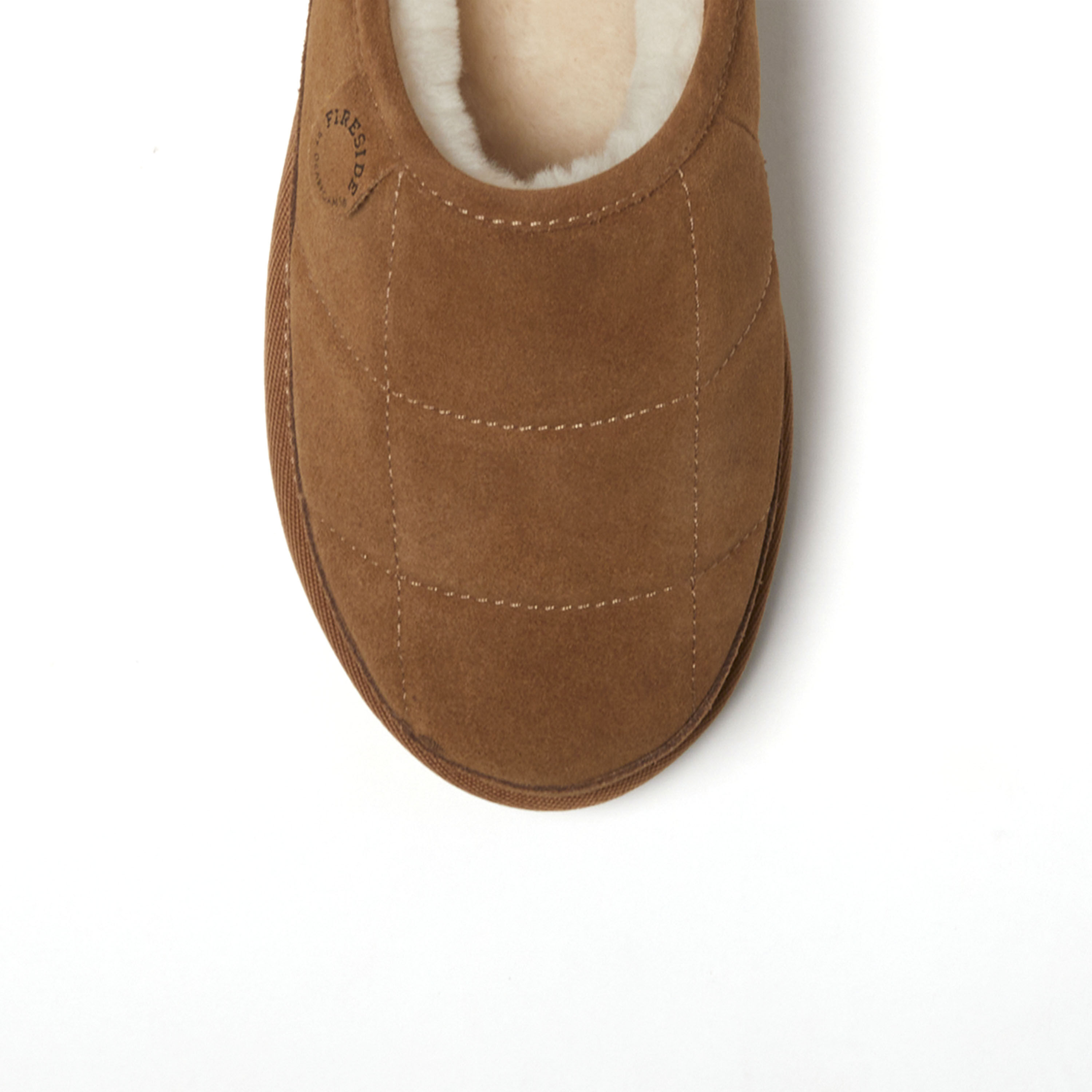 Men's Fireside by Dearfoams Grafton Quilted Genuine Shearling Clog