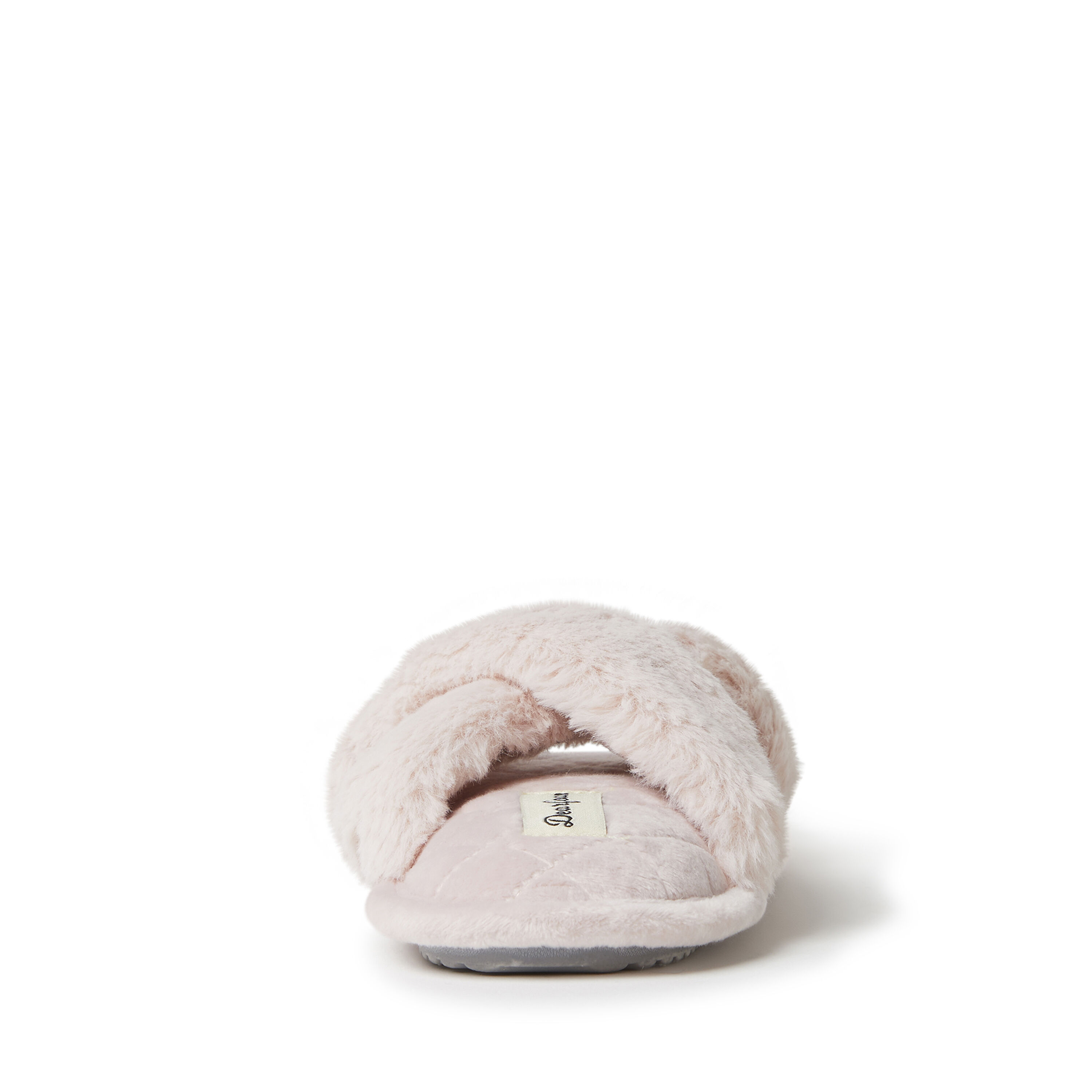 Women's dearfoams jessica faux fur slide slippers sales
