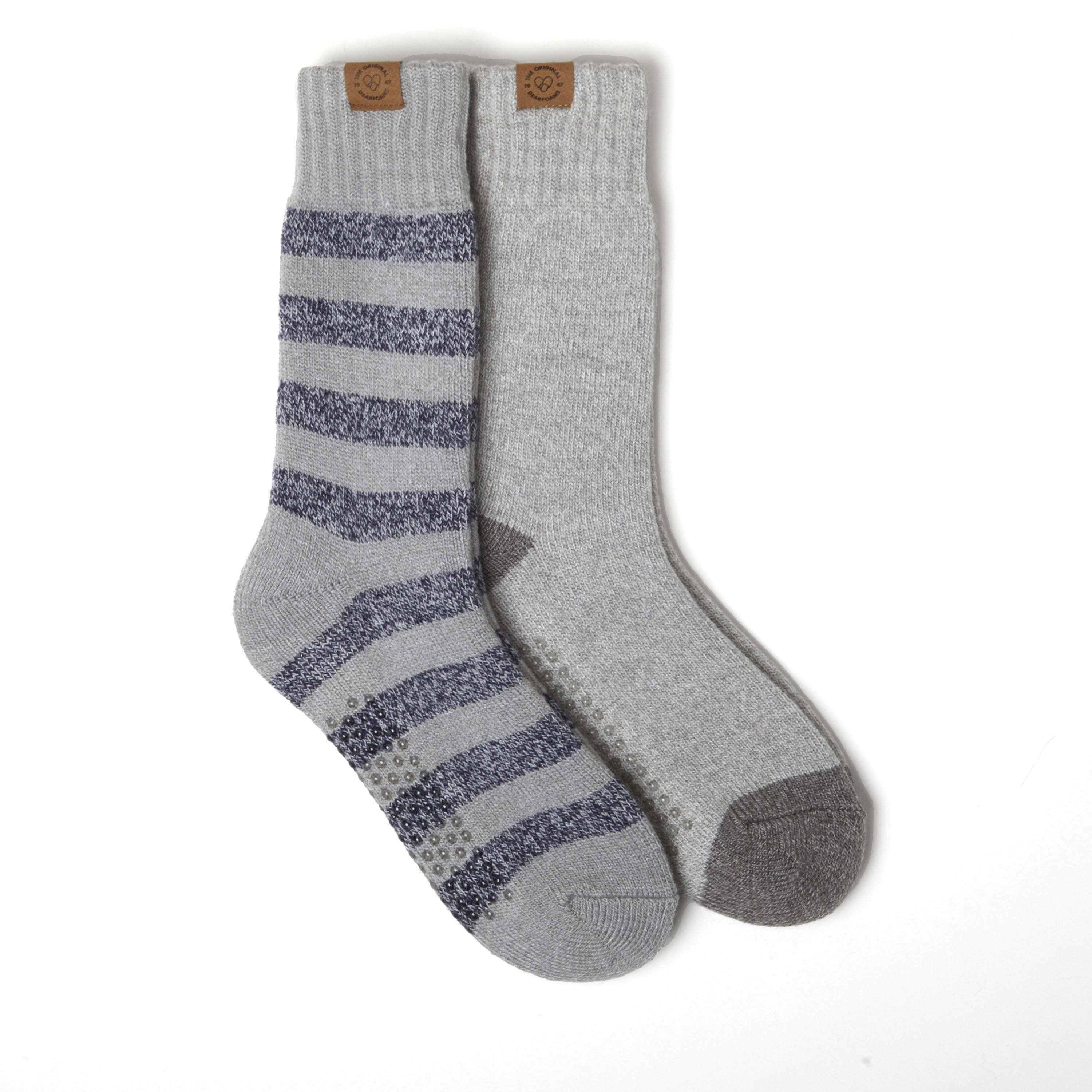 Men's Stripe Crew Slipper Socks-2 pack