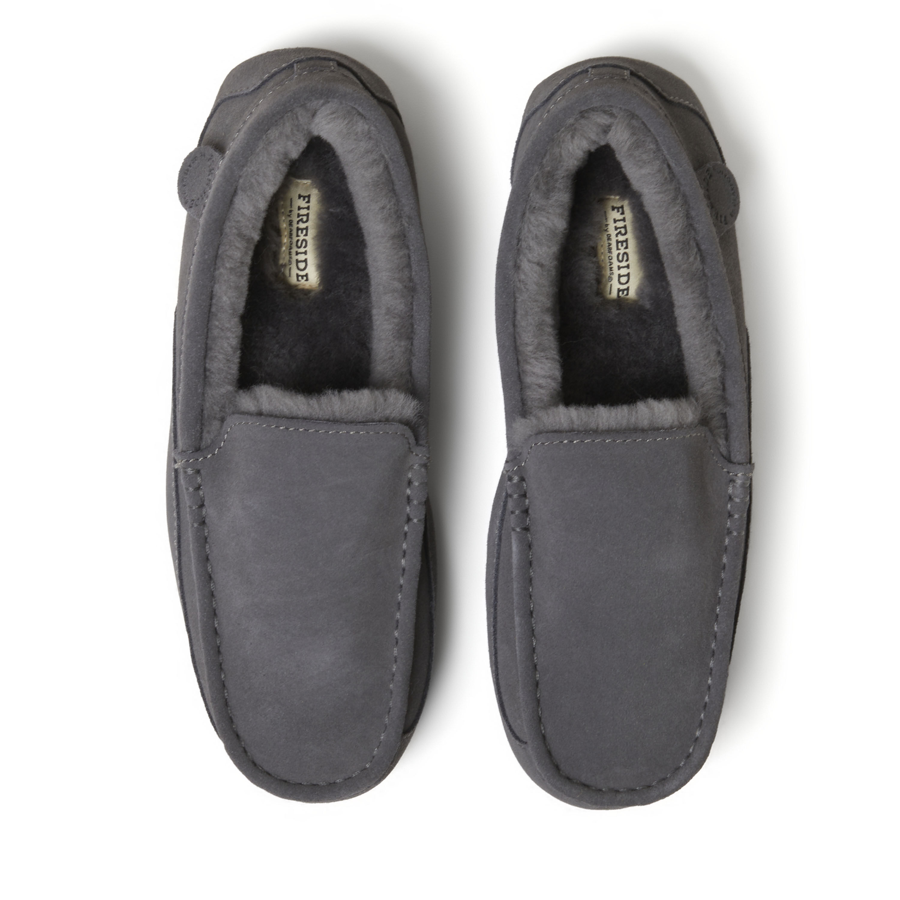 Men's Fireside by Dearfoams Melbourne Genuine Shearling Moccasin Slipper