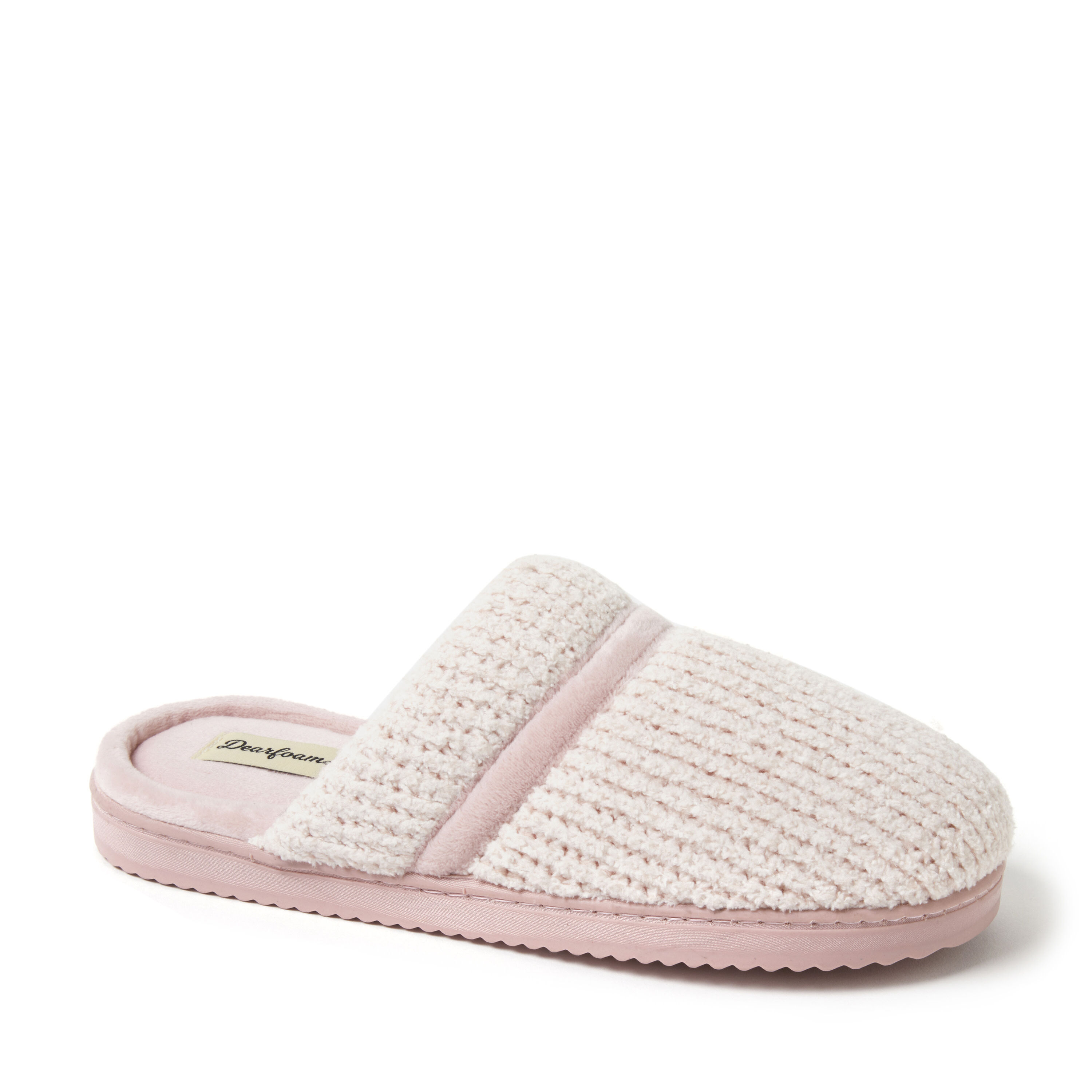 Women's dearfoams chenille shop scuff slide slippers