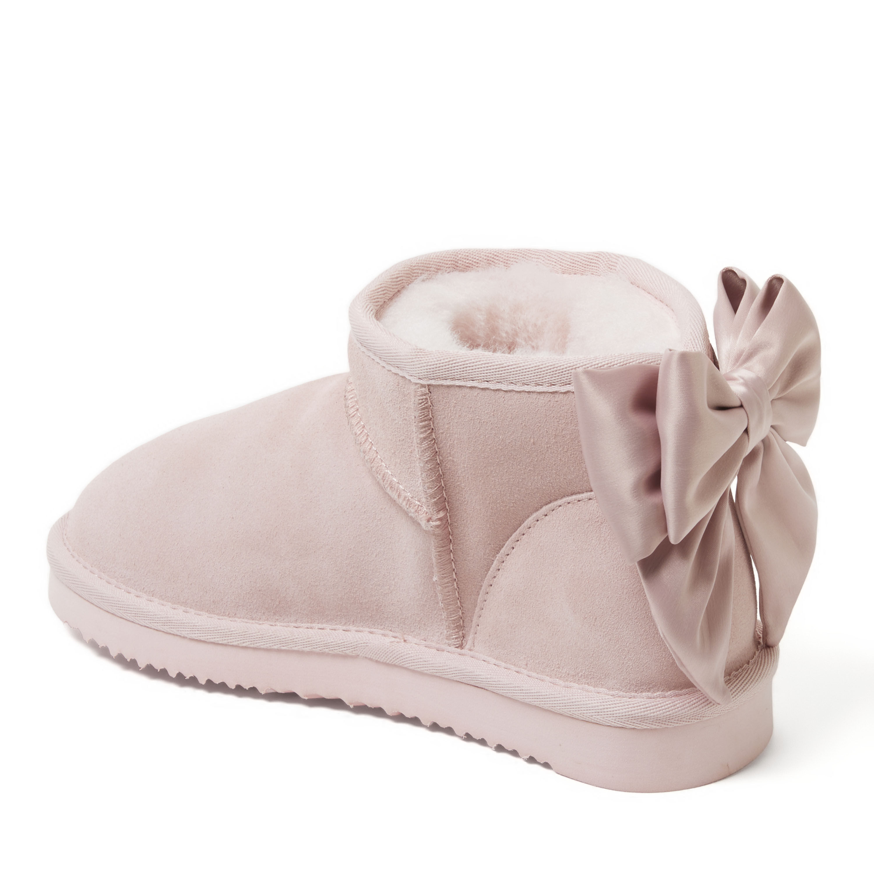 Women's Fireside by Dearfoams Riverland Genuine Shearling Boot with Bow