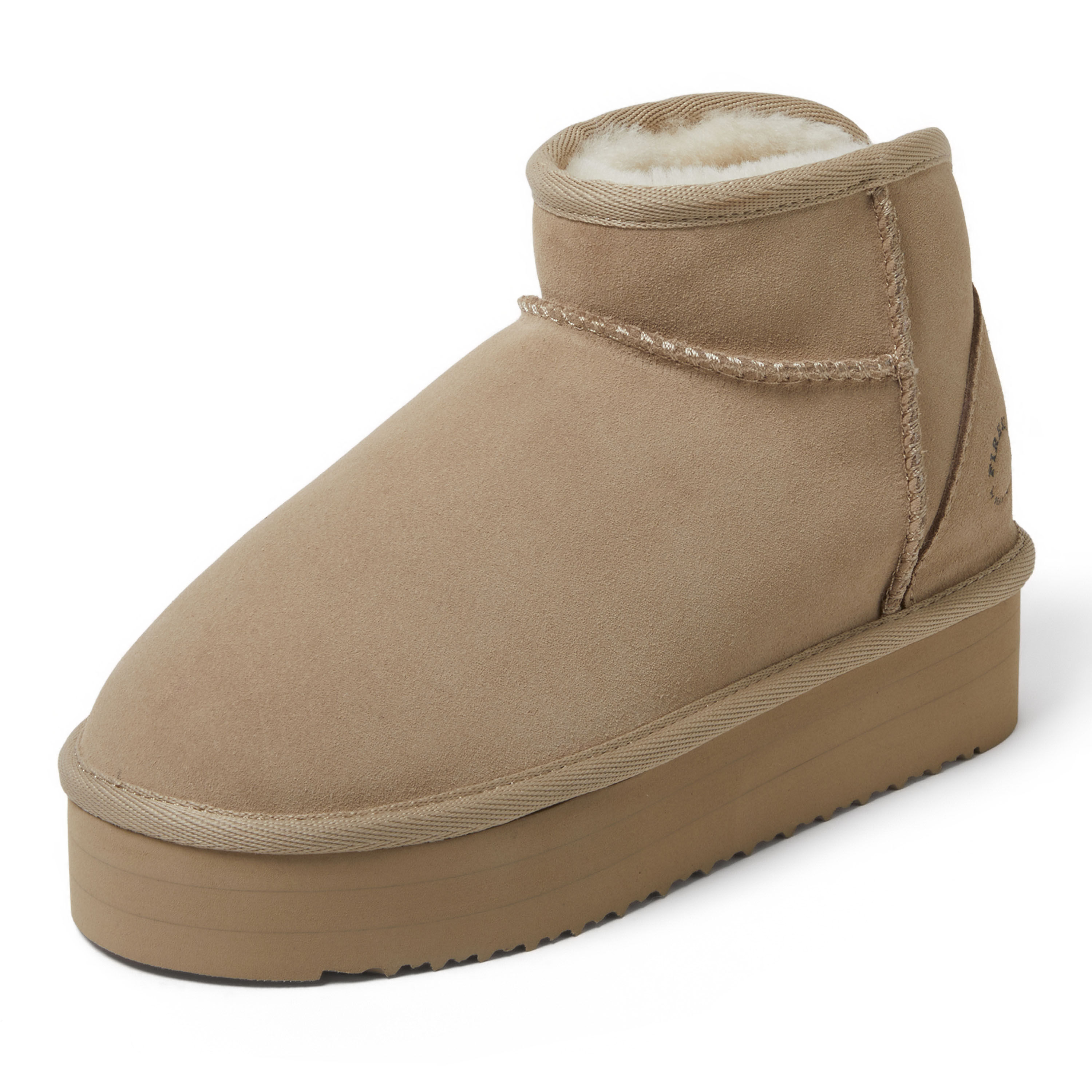 Women's Fireside by Dearfoams Kingston Genuine Shearling Platform Bootie