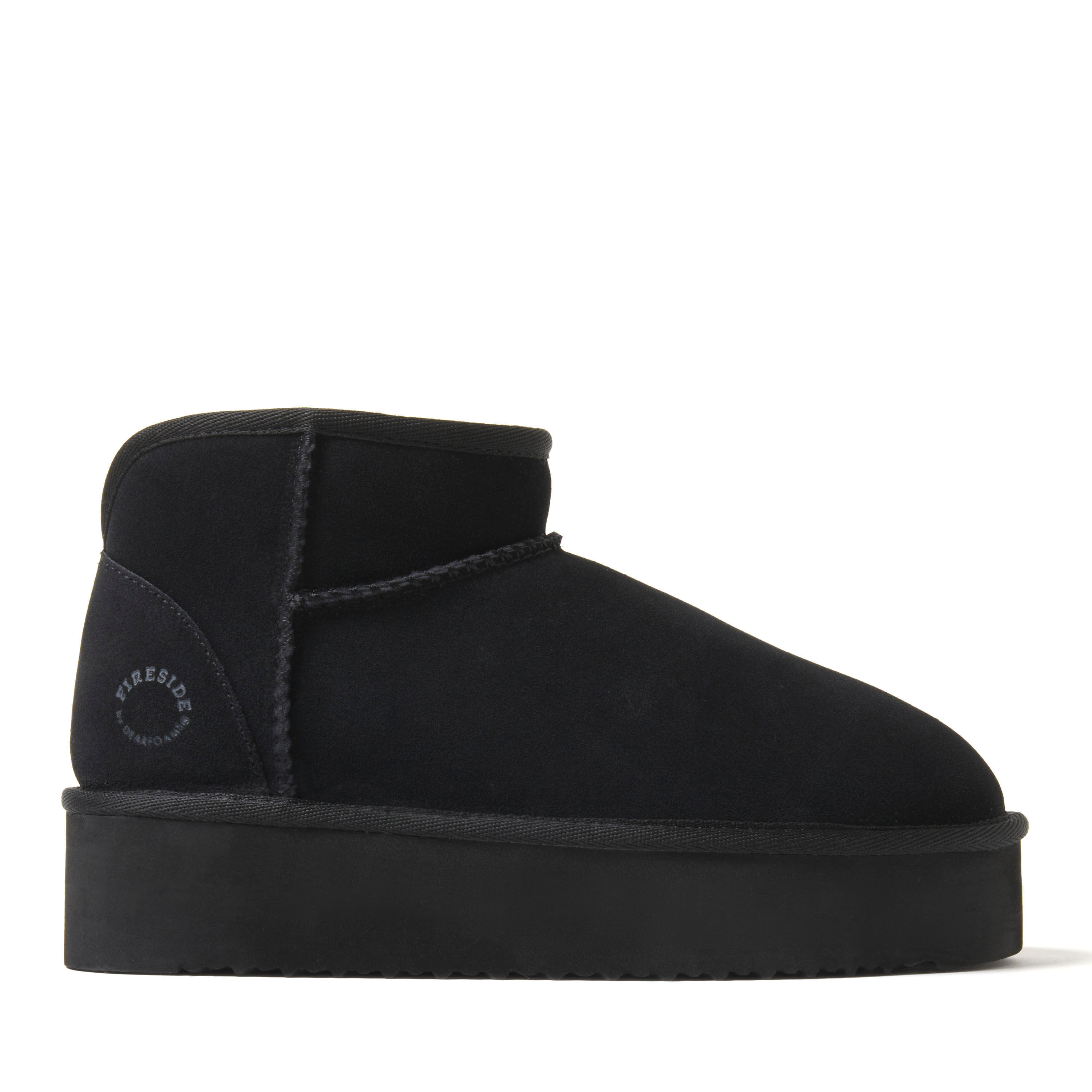 Women's Fireside by Dearfoams Kingston Genuine Shearling Platform Bootie