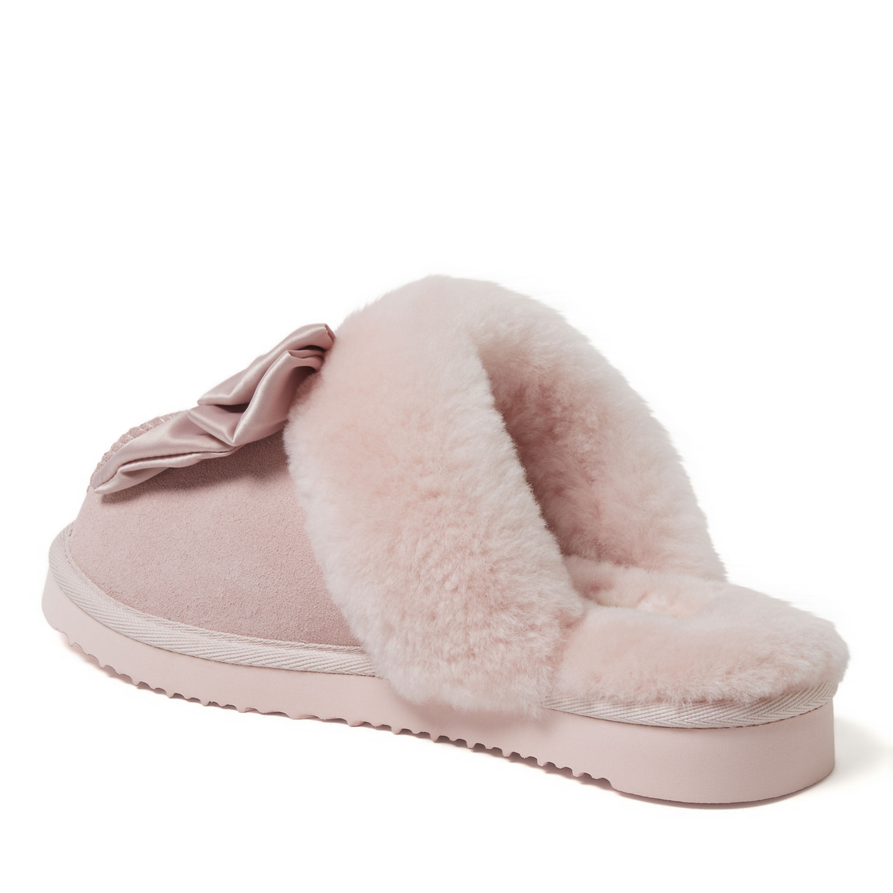 Women's Fireside by Dearfoams Sydney Genuine Shearling Scuff with Bow