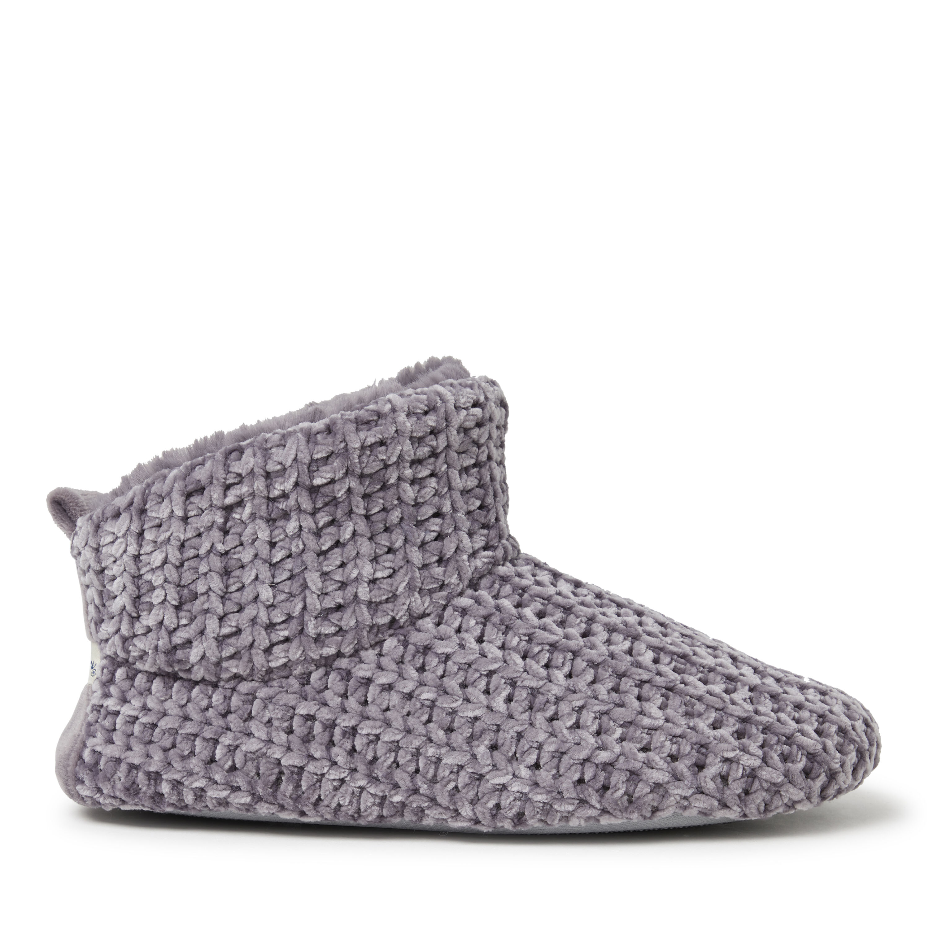 Women's dearfoams chenille sales knit boot slippers