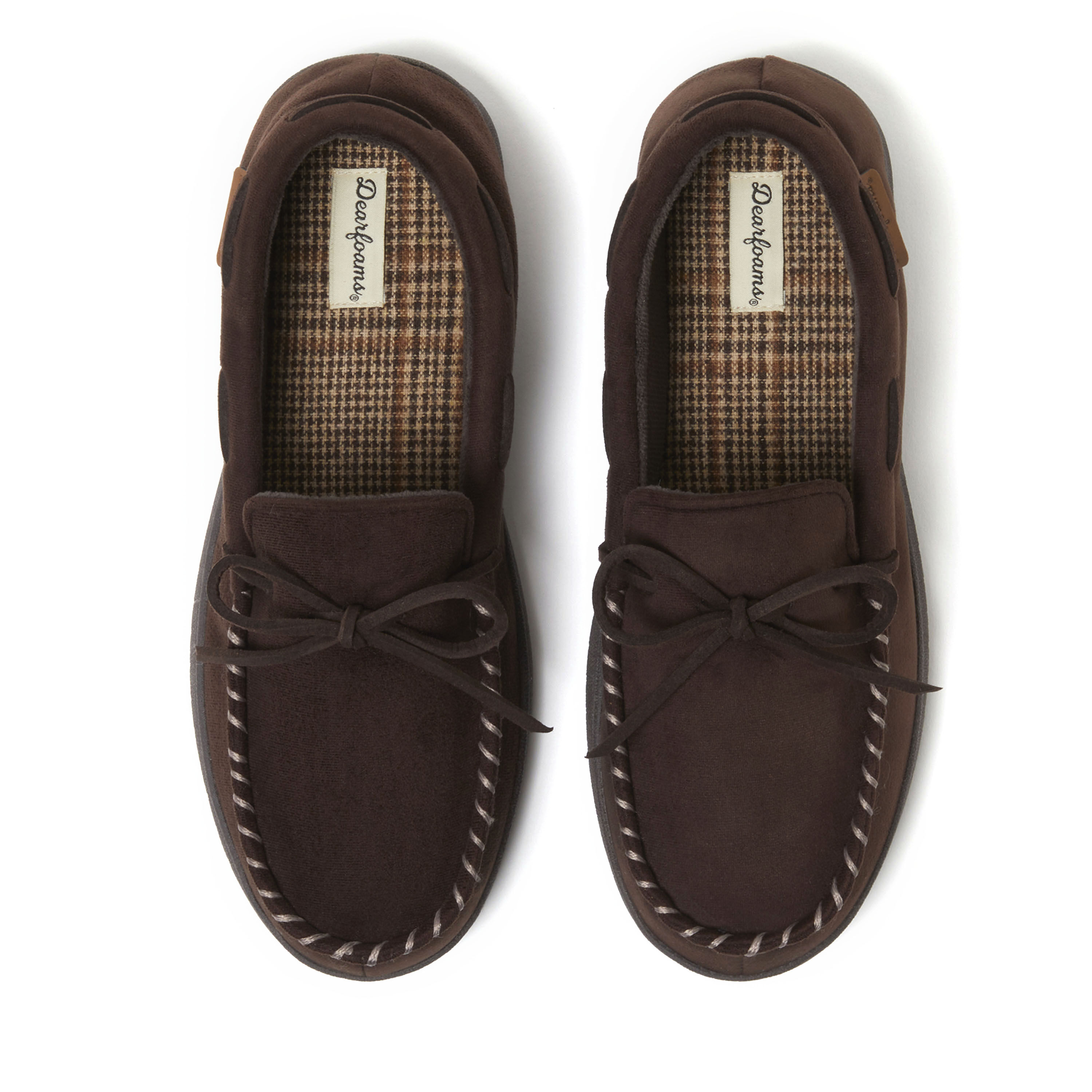 Men's Toby Microsuede Moccasin with Tie and Whipstitch