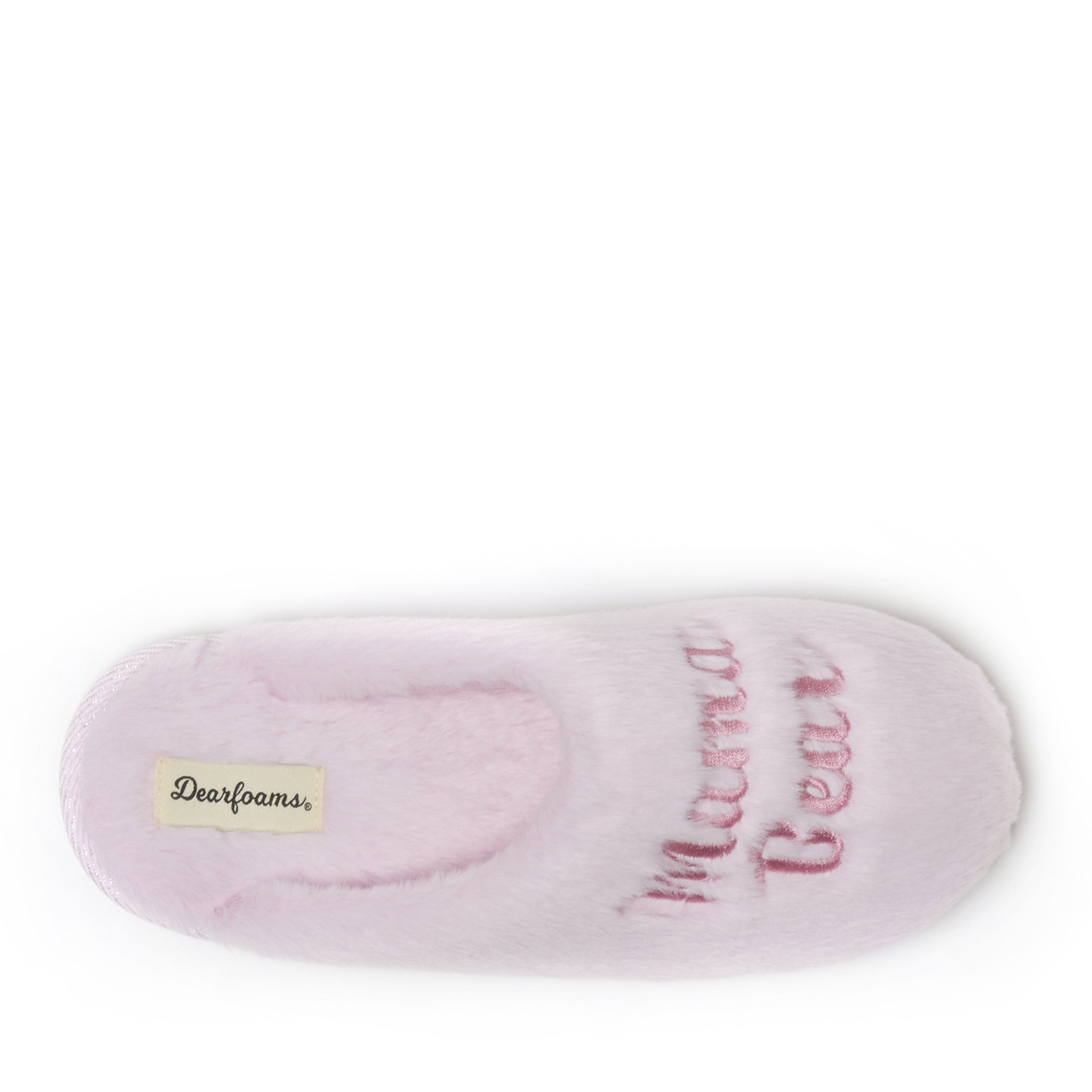 Dearfoam faux fur slippers top