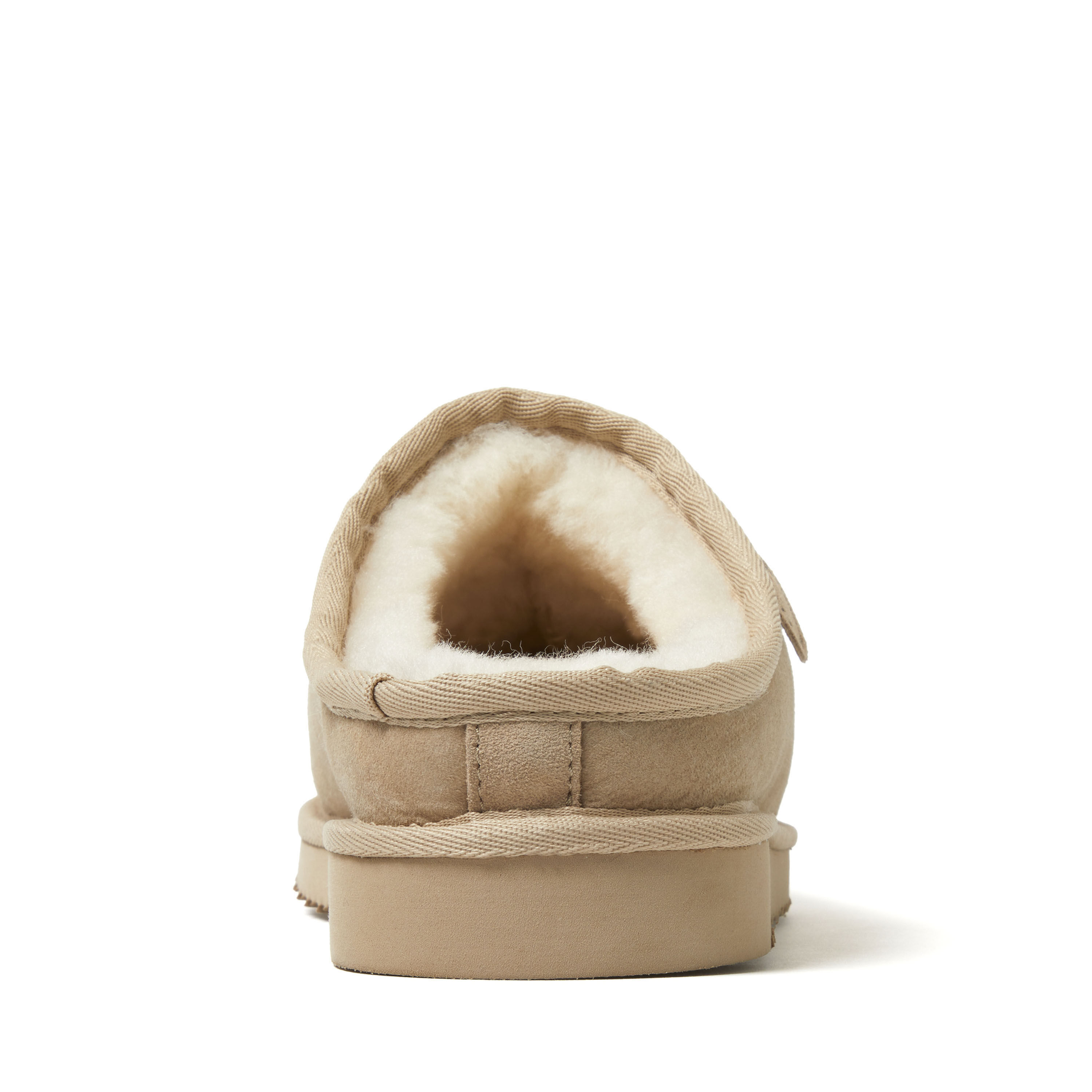 Men's Fireside by Dearfoams Grafton Genuine Shearling Clog Slipper with Woven Accent