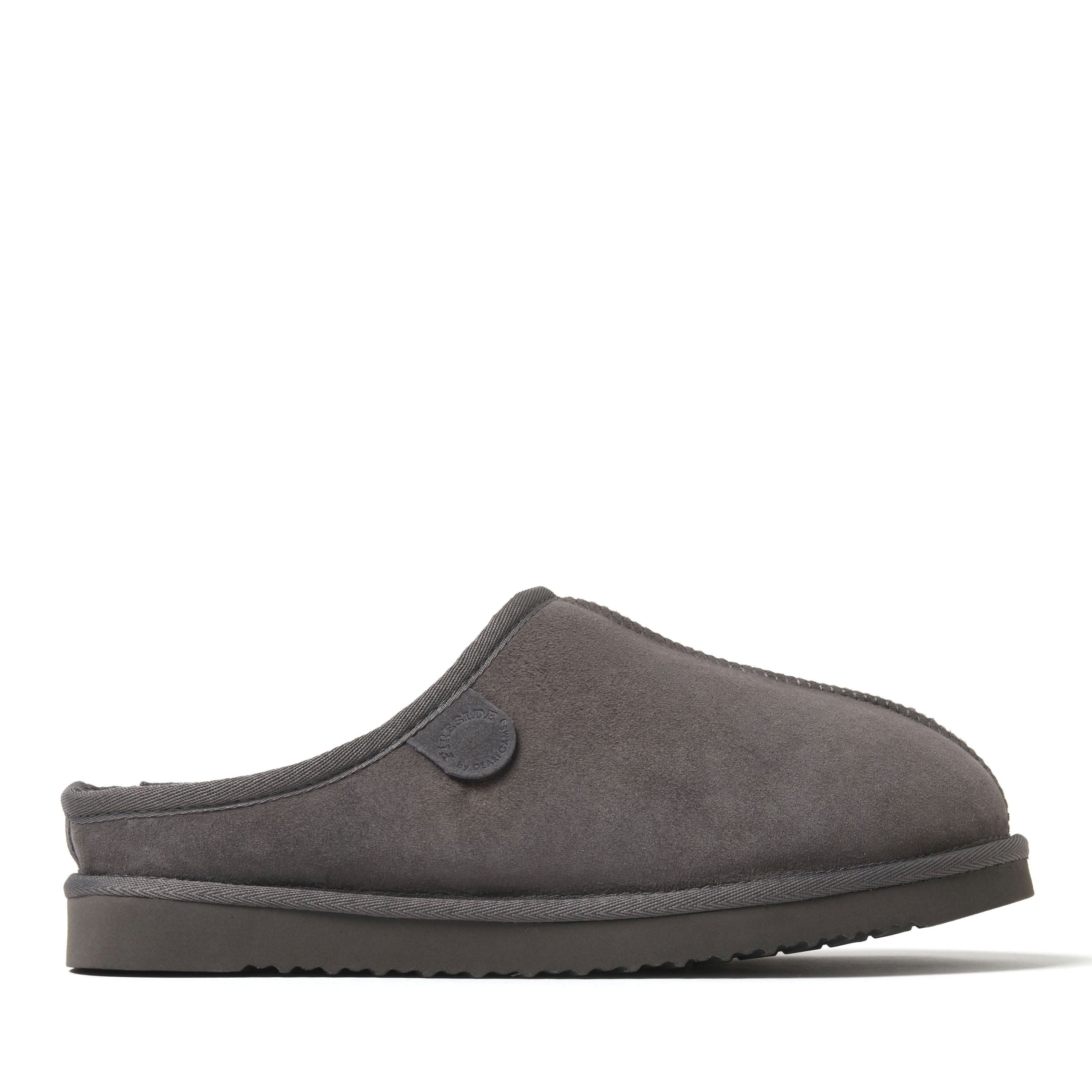 Men's Fireside by Dearfoams Grafton Genuine Shearling Clog Slipper with Woven Accent