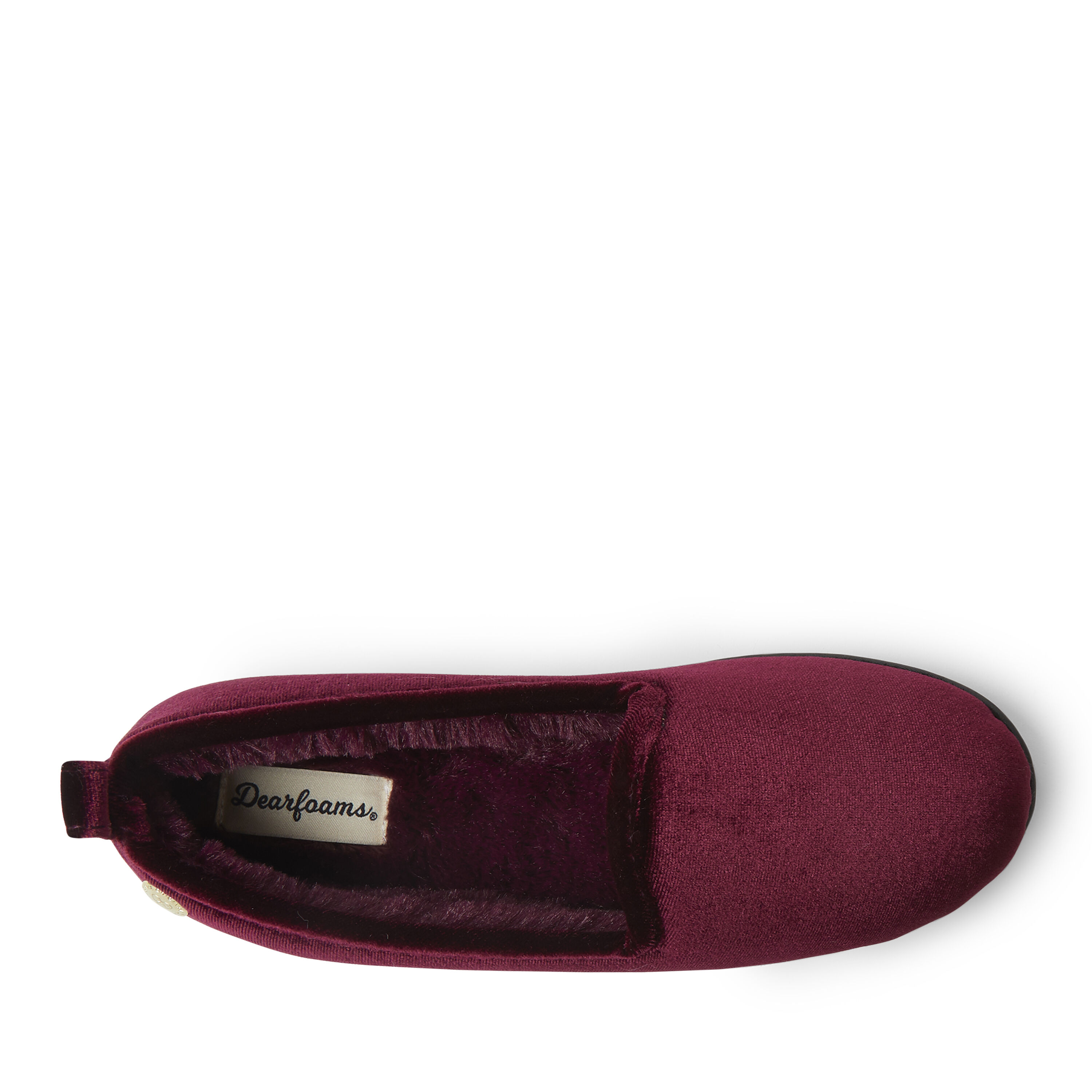Dearfoams velour store closed back slippers