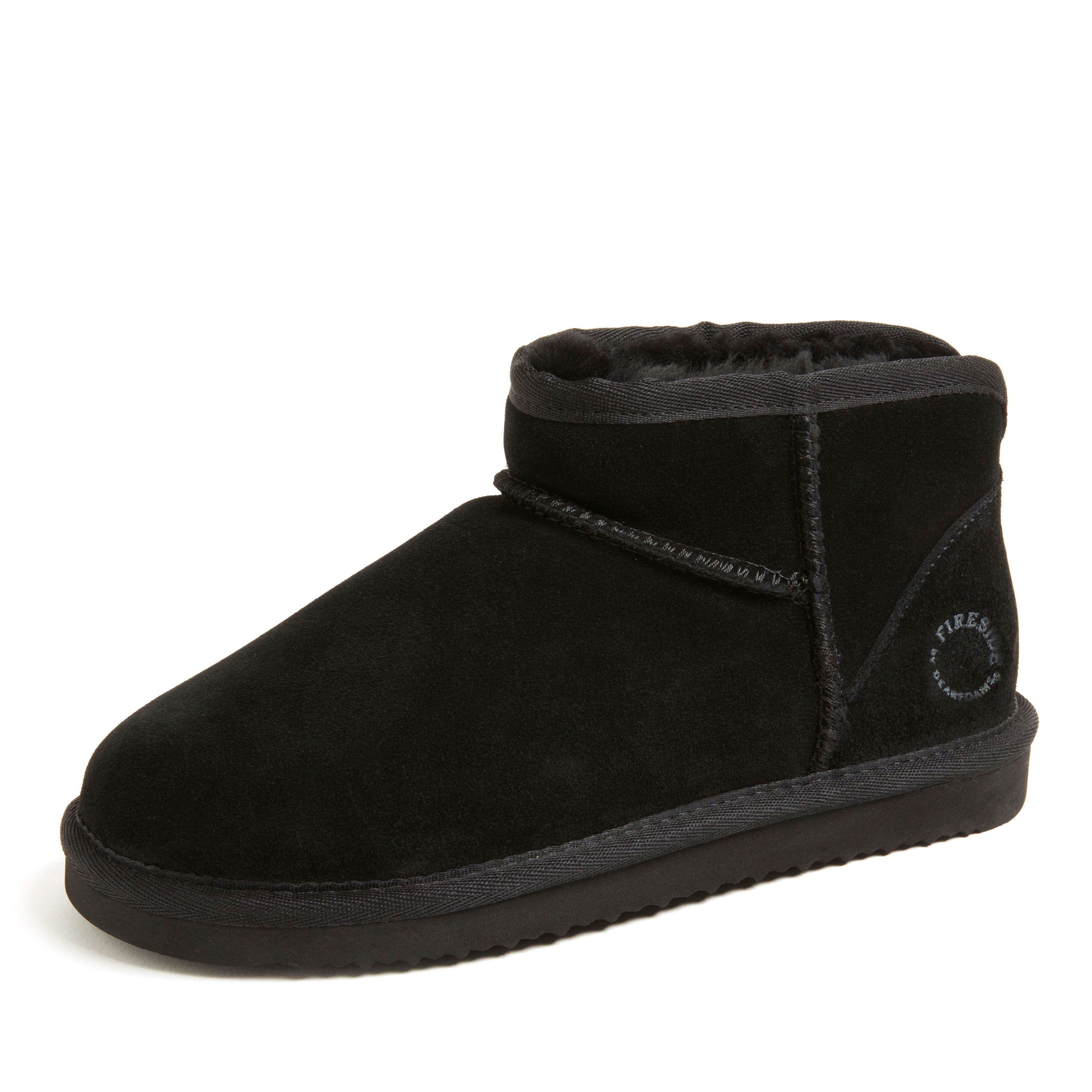 Women's Fireside by Dearfoams Riverland Genuine Shearling Micro Bootie