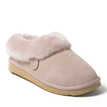 Women's Fireside by Dearfoams Adelaide Genuine Shearling Clog Slipper - Water Resistant