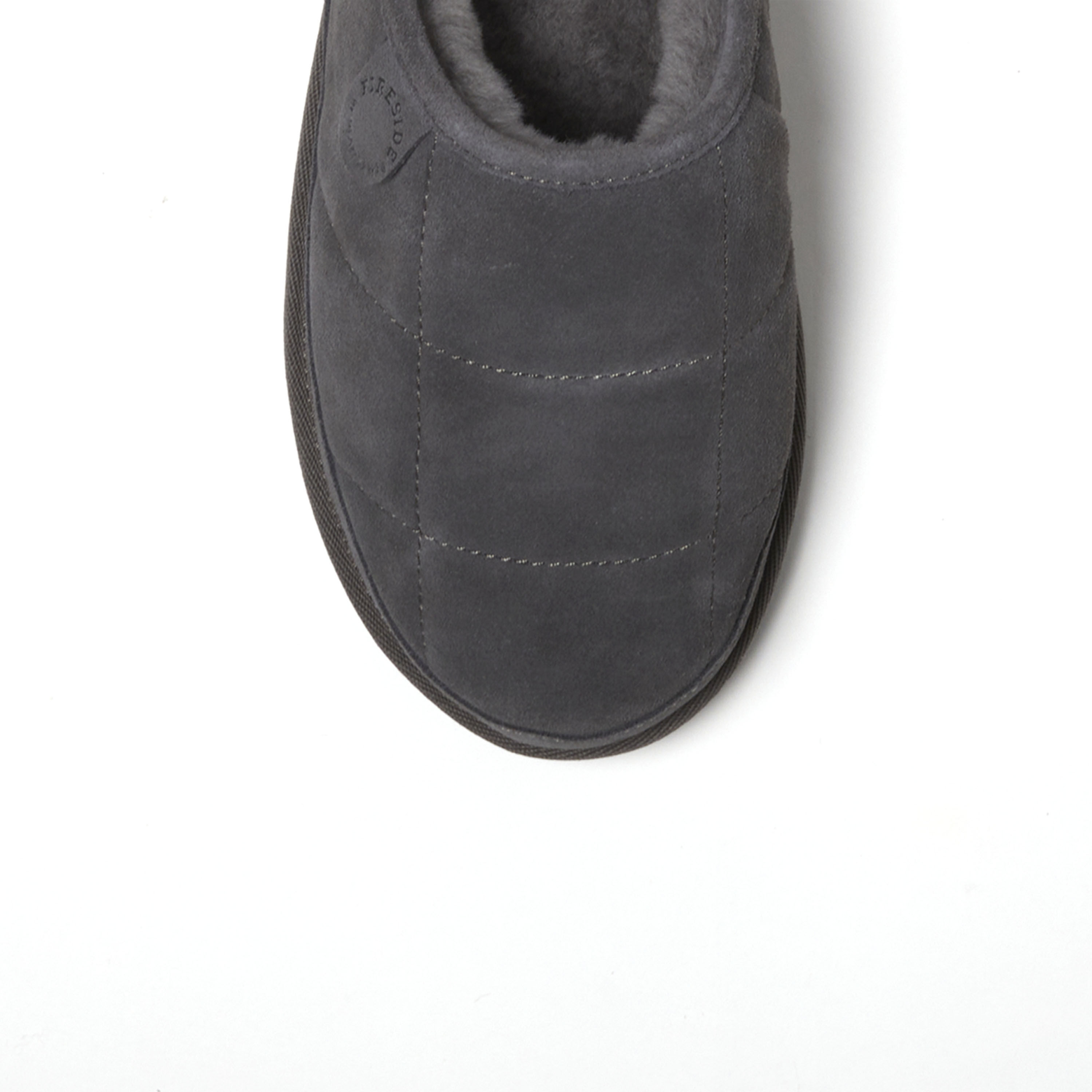 Men's Fireside by Dearfoams Grafton Quilted Genuine Shearling Clog