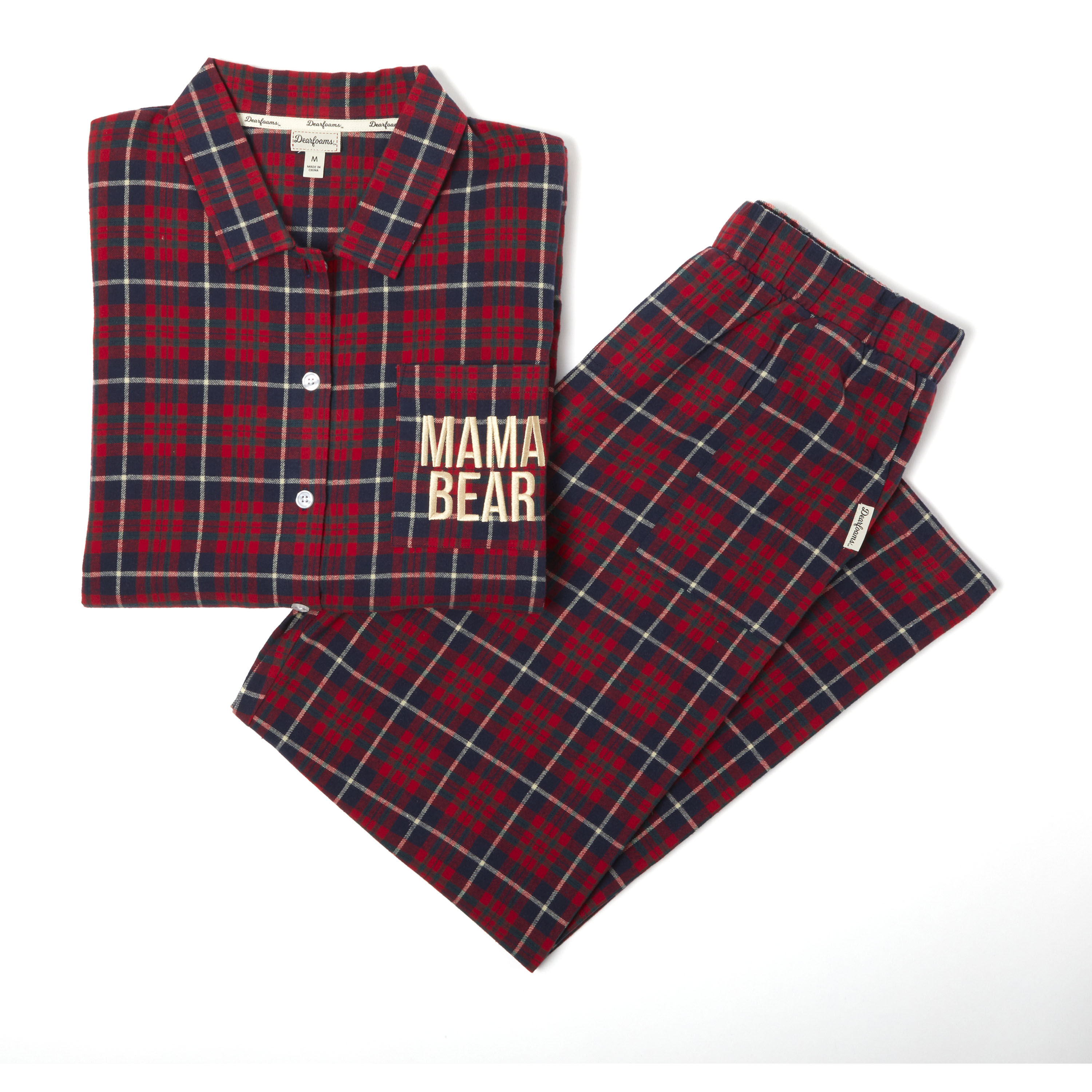 Women s Two Piece Matching Family Plaid Pajama Set