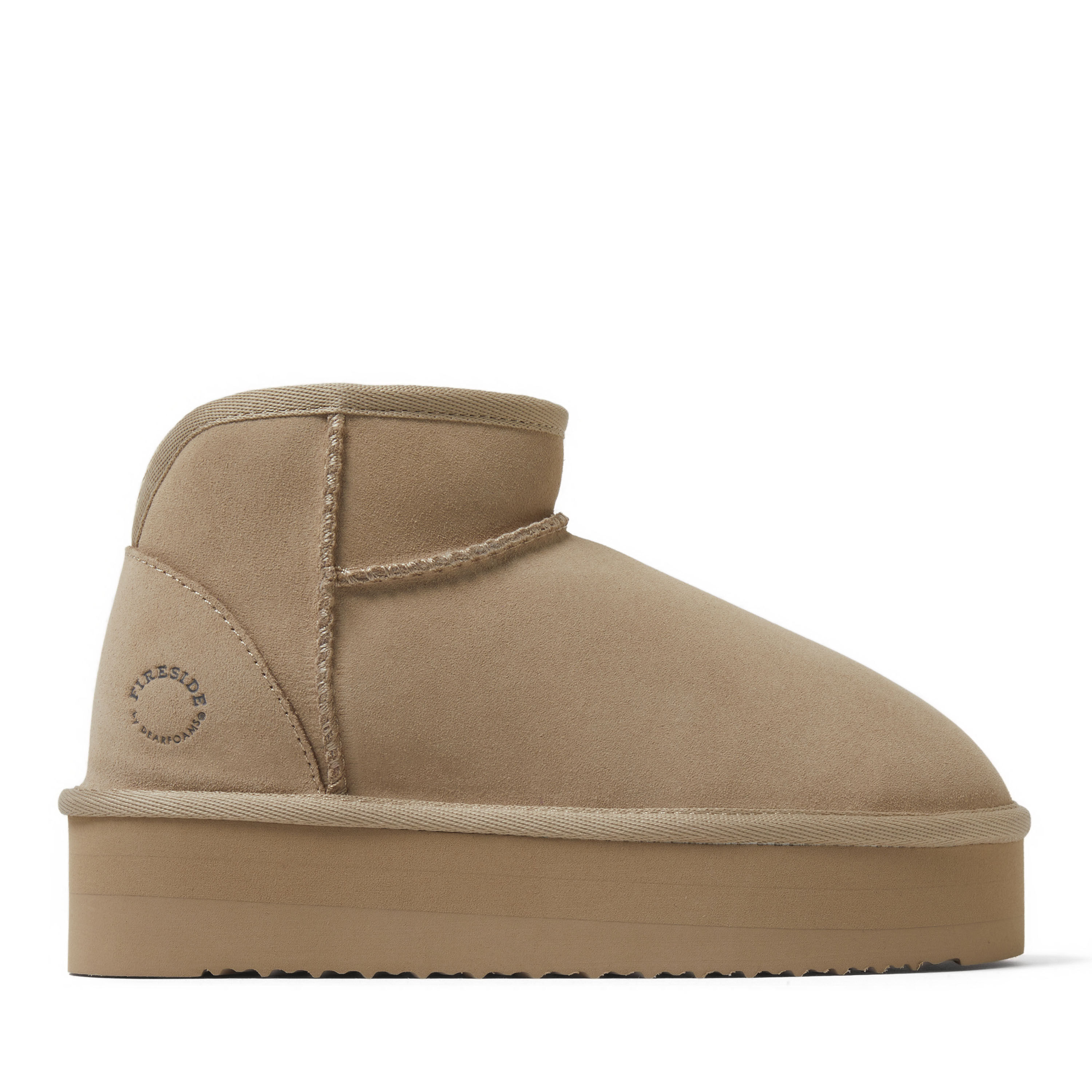 Women's Fireside by Dearfoams Kingston Genuine Shearling Platform Bootie