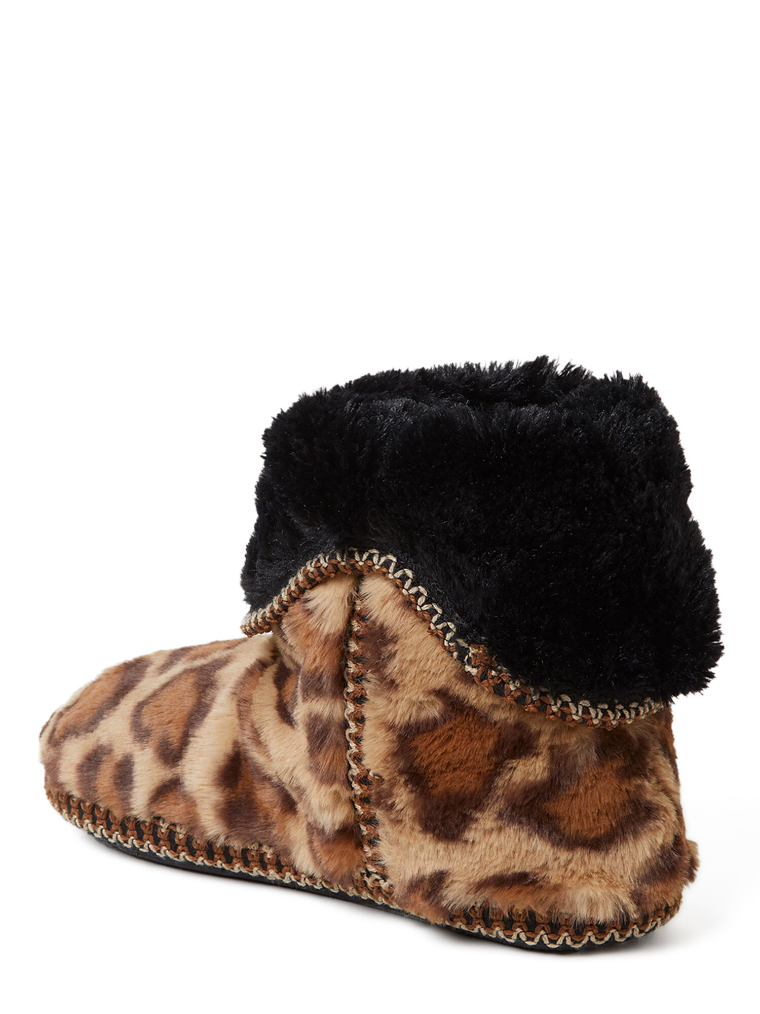 Dearfoams women's beth best sale furry foldover boot slipper