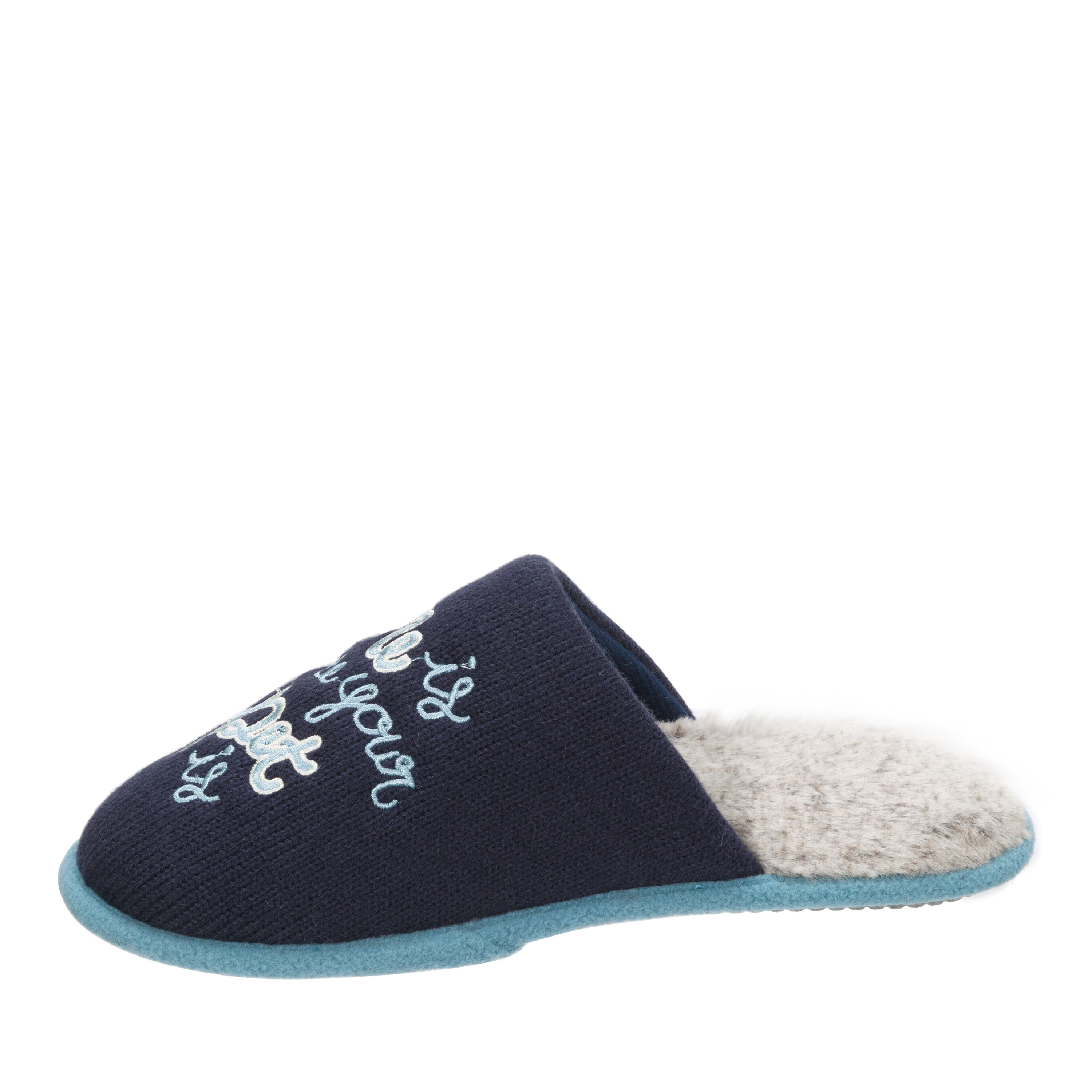 Women's Novelty Scuff Slipper with Eye Mask