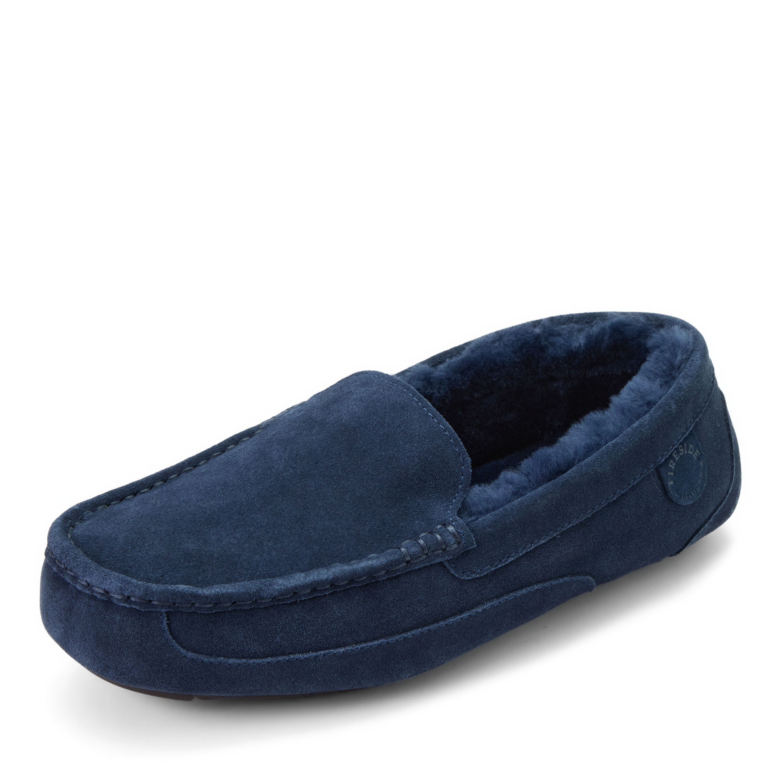 Men's Fireside by Dearfoams Melbourne Genuine Shearling Moccasin Slipper