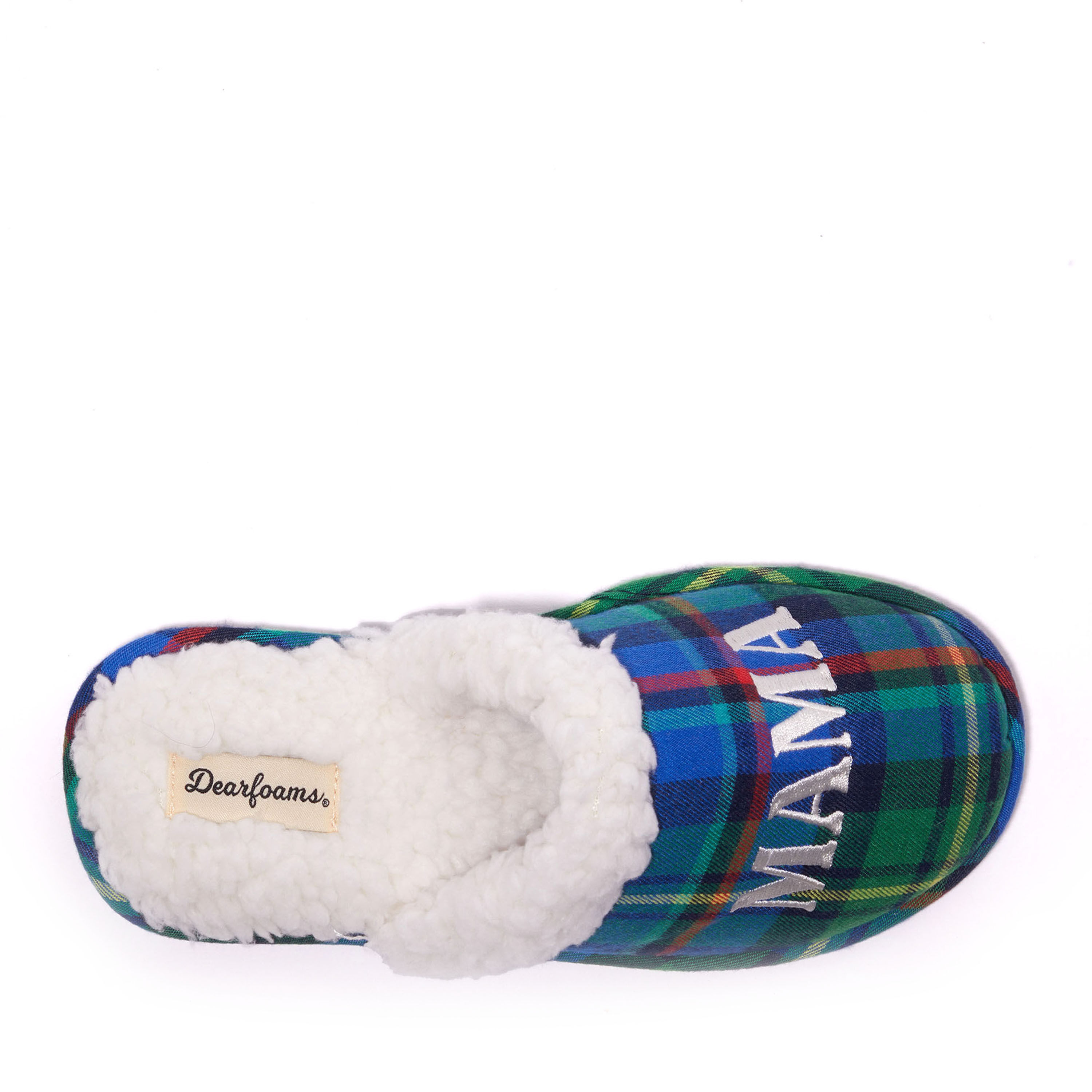 Dearfoams mama bear sales plaid clog slippers