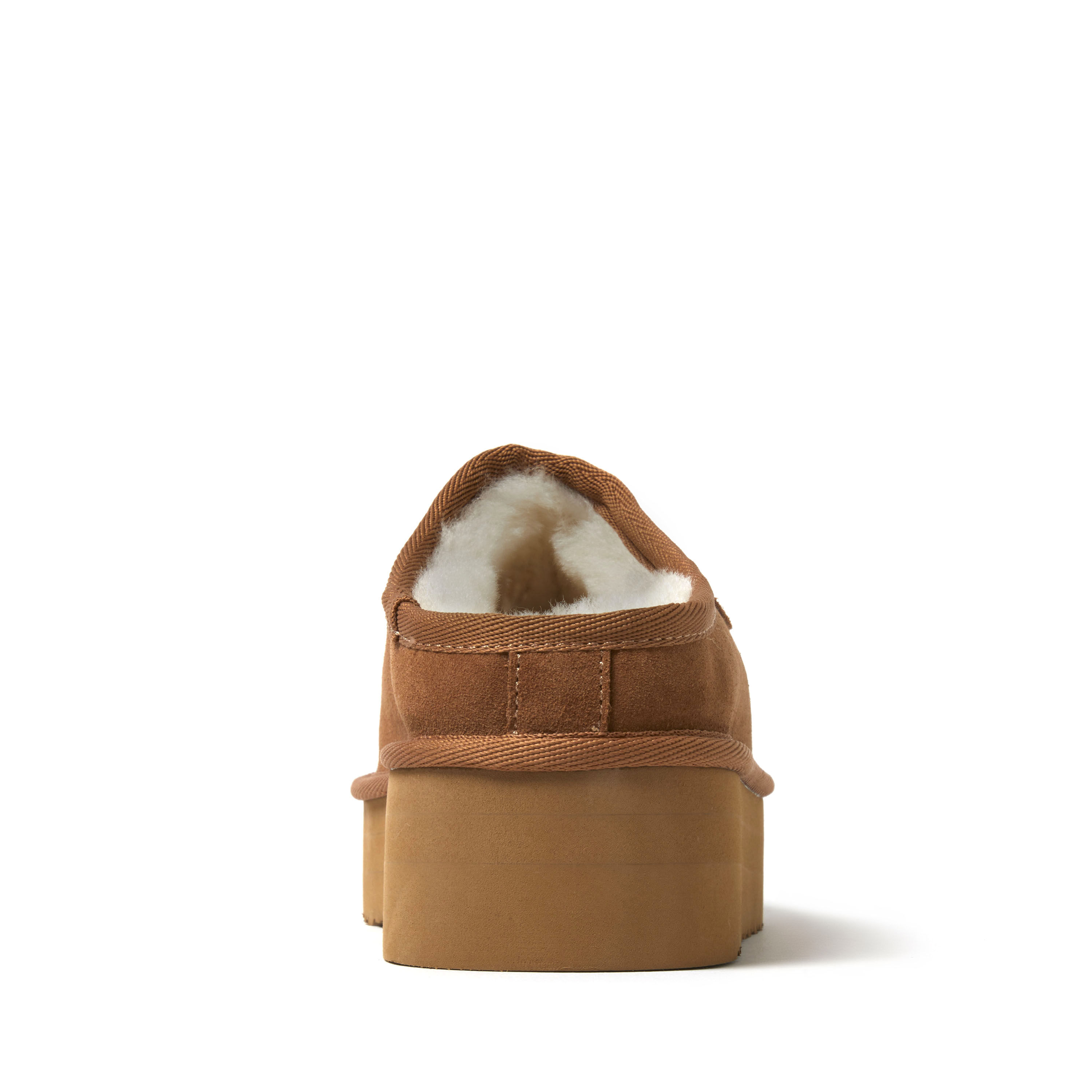 Women's Fireside by Dearfoams Queenstown Platform Genuine Shearling Clog